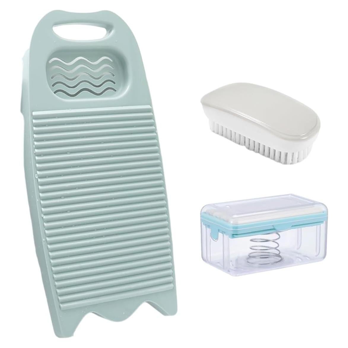 Tablón de Lavado LLpotata Azul Claro con Jabón y Cepillo