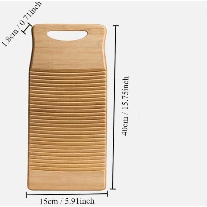 Tabla de Limpieza de Ropa Hobbyme de Bambú 40x18 cm Antideslizante