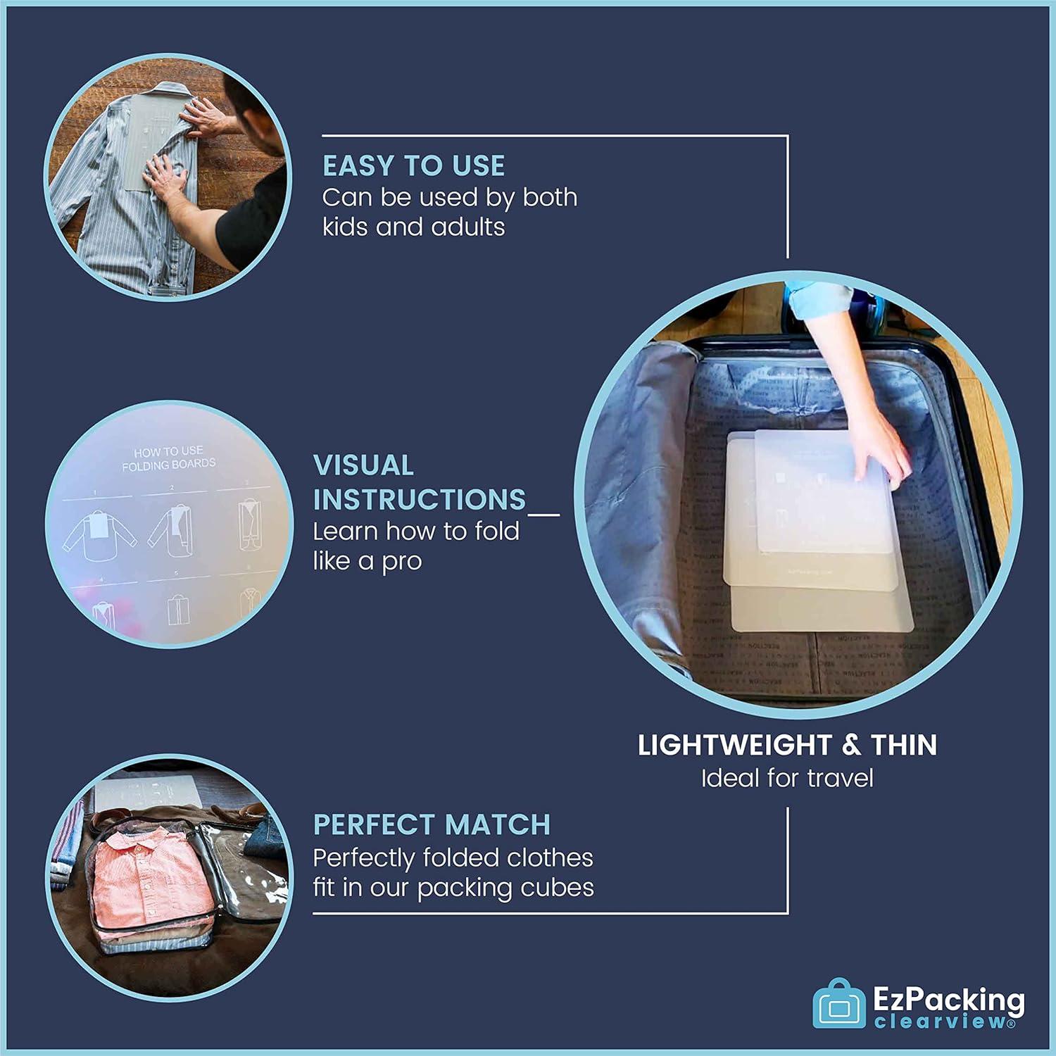 Juego de 3 Tableros de Pliegue EzPacking para Ropa