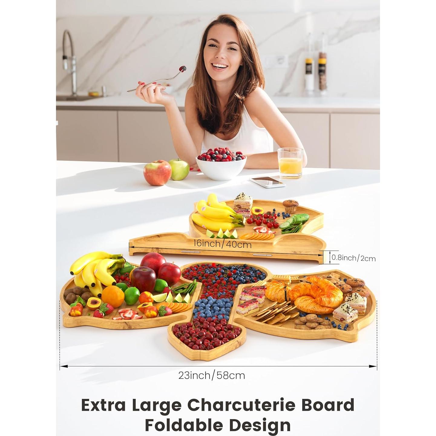 Tabla de Charcutería Extra Grande UPDAY 58.4x40.6cm Bambú