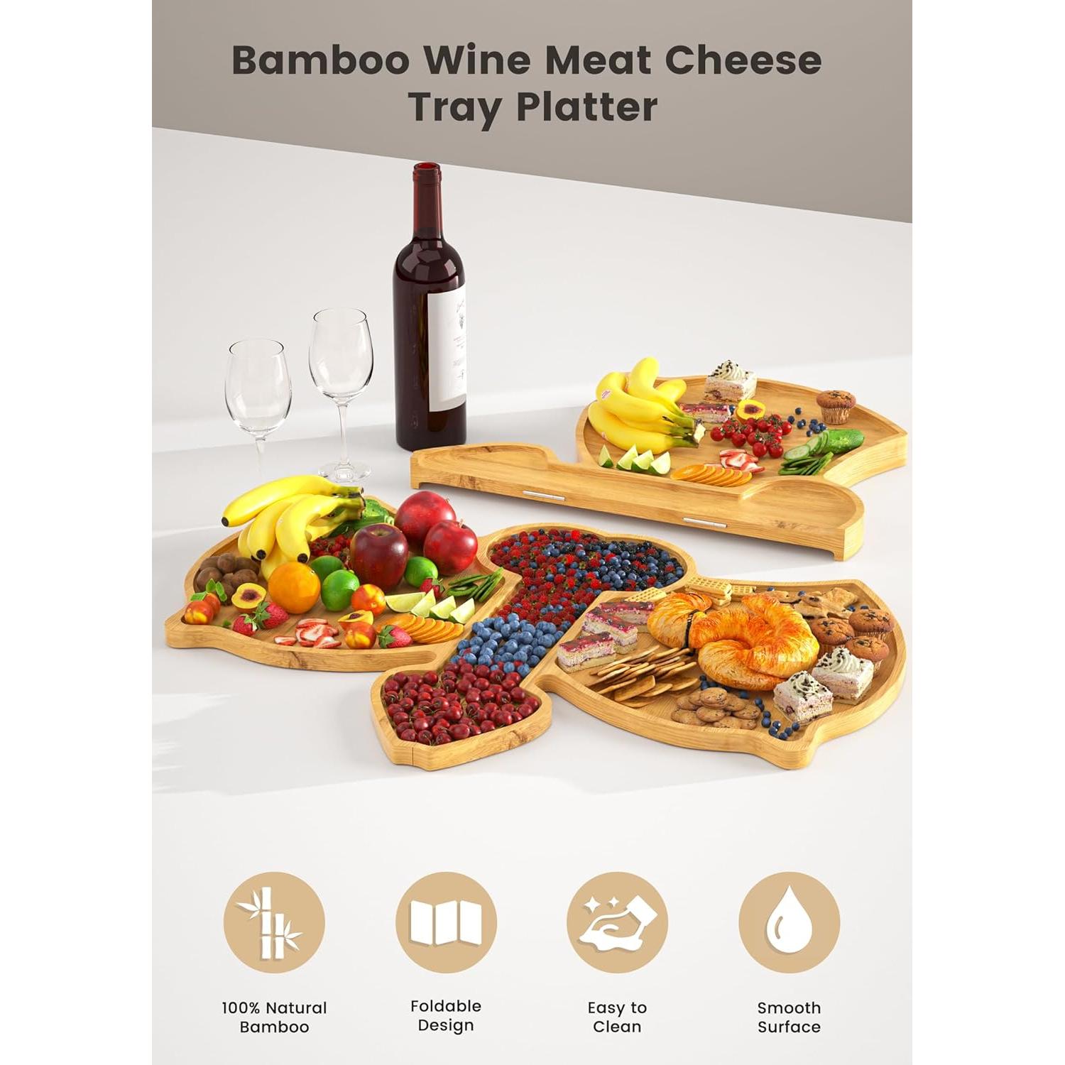 Tabla de Charcutería Extra Grande UPDAY 58.4x40.6cm Bambú