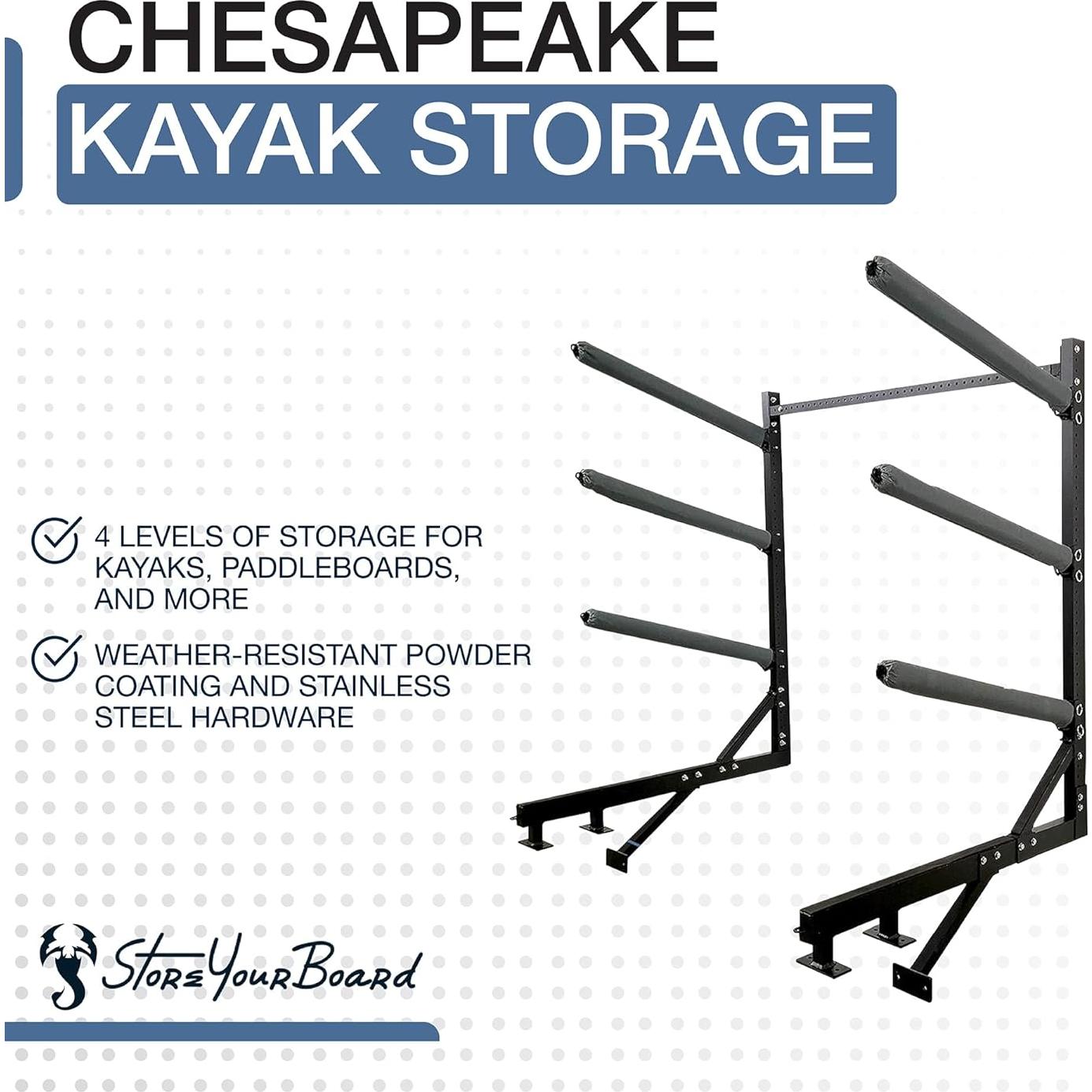 Soporte de Almacenamiento para Kayak StoreYourBoard, 4 Niveles, 181 kg