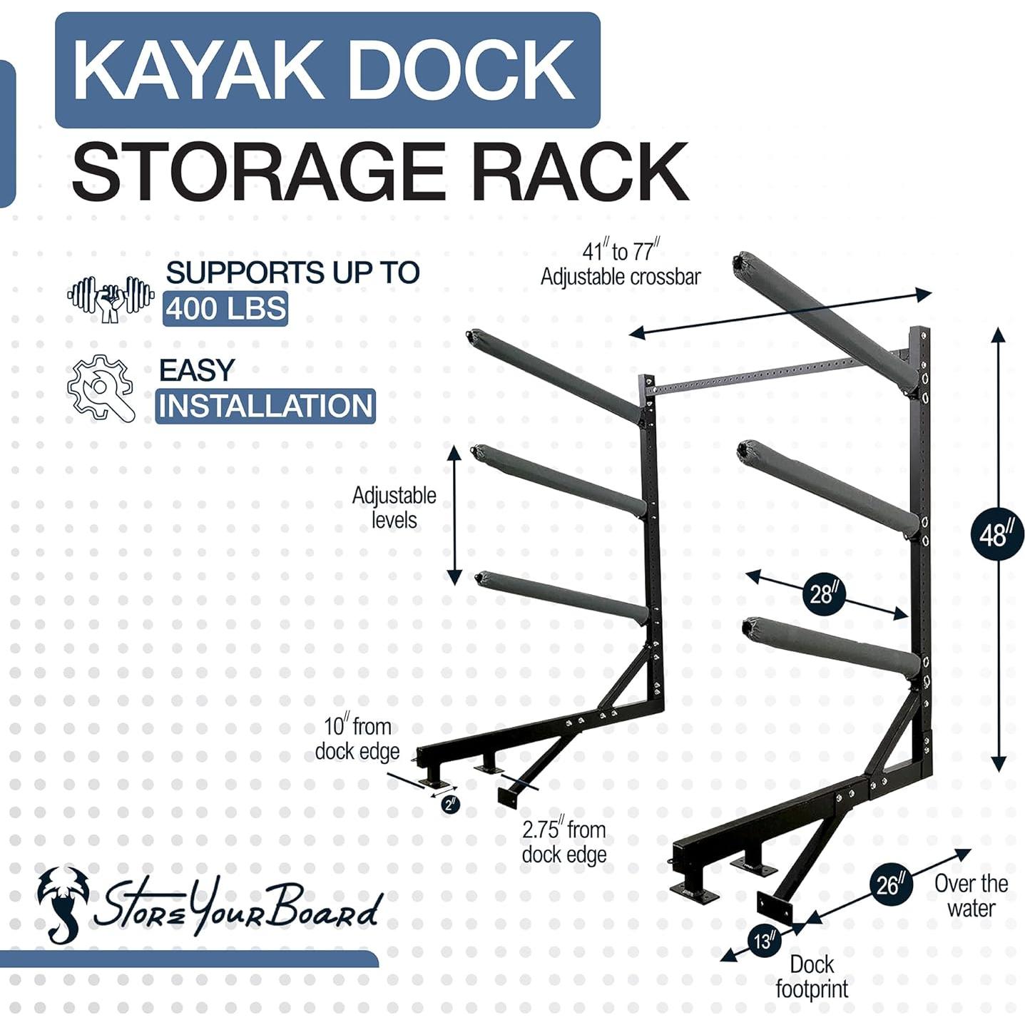 Soporte de Almacenamiento para Kayak StoreYourBoard, 4 Niveles, 181 kg