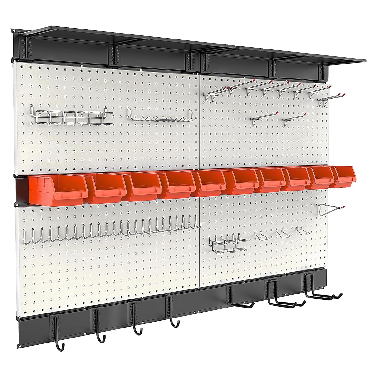 Organizador de Pared Ultrawall 72 Piezas para Garaje 121.92x91.44 cm