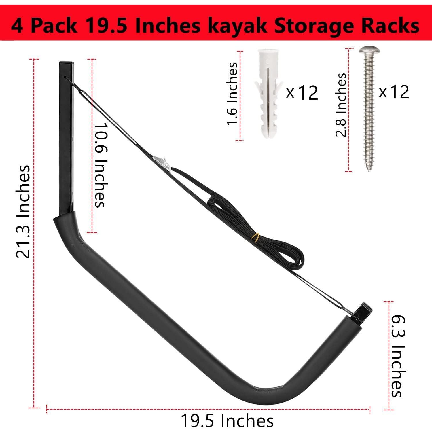 Estantes para Kayak Heavdace, Paquete de 4 Ganchos 49.53 cm