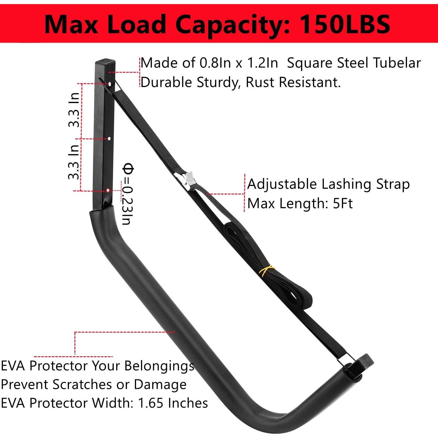 Estantes para Kayak Heavdace, Paquete de 4 Ganchos 49.53 cm