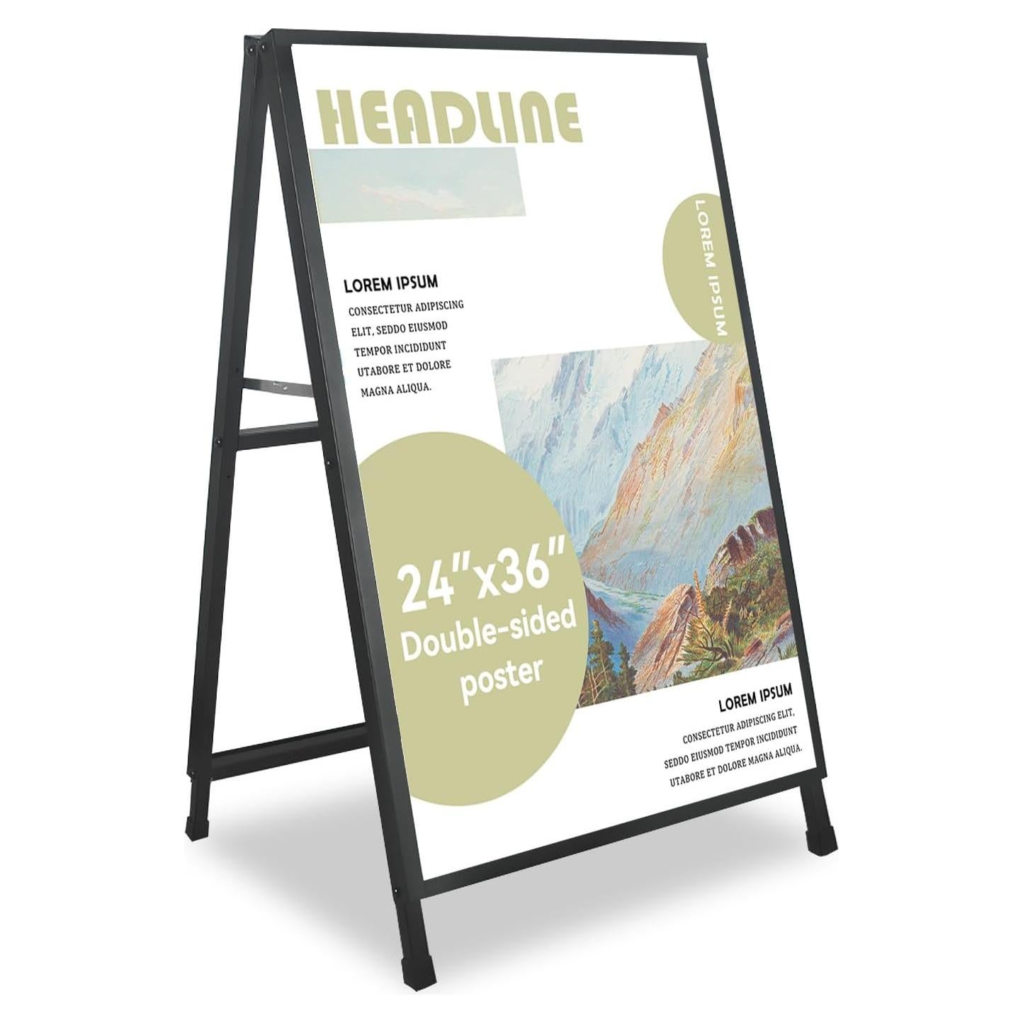 Cartel A Marco Doble Cara YDisplay 61x91.4 cm Plegable