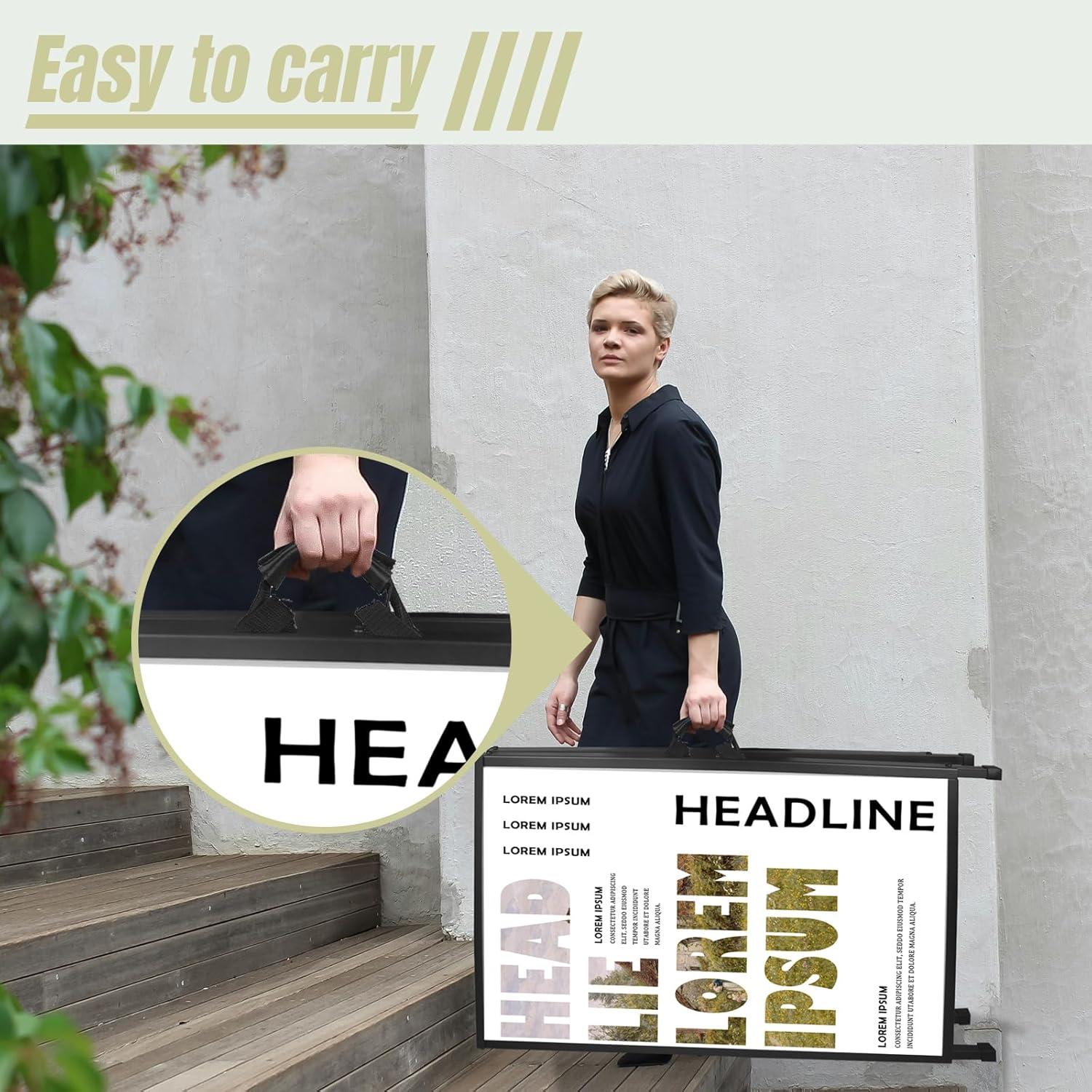 Cartel A Marco Doble Cara YDisplay 61x91.4 cm Plegable