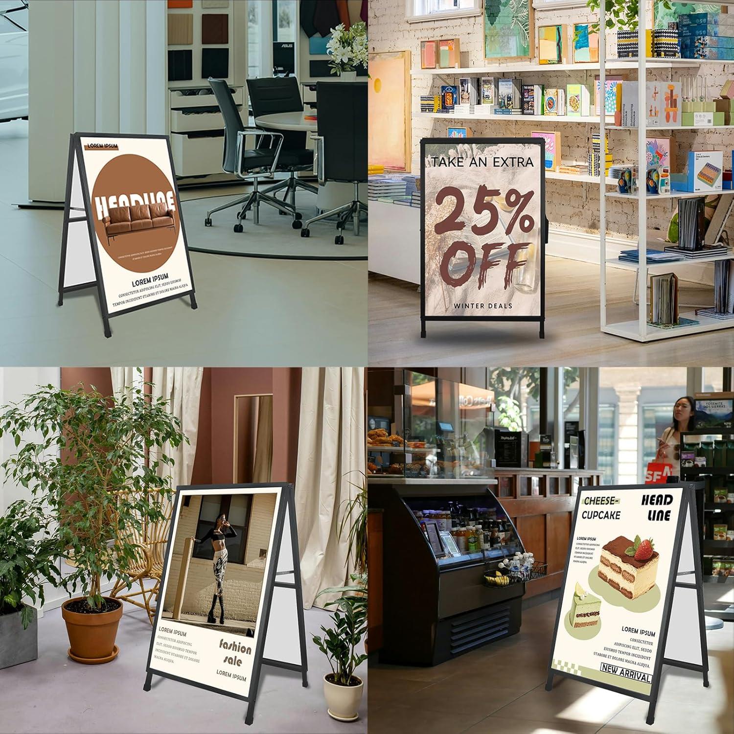 Cartel A Marco Doble Cara YDisplay 61x91.4 cm Plegable