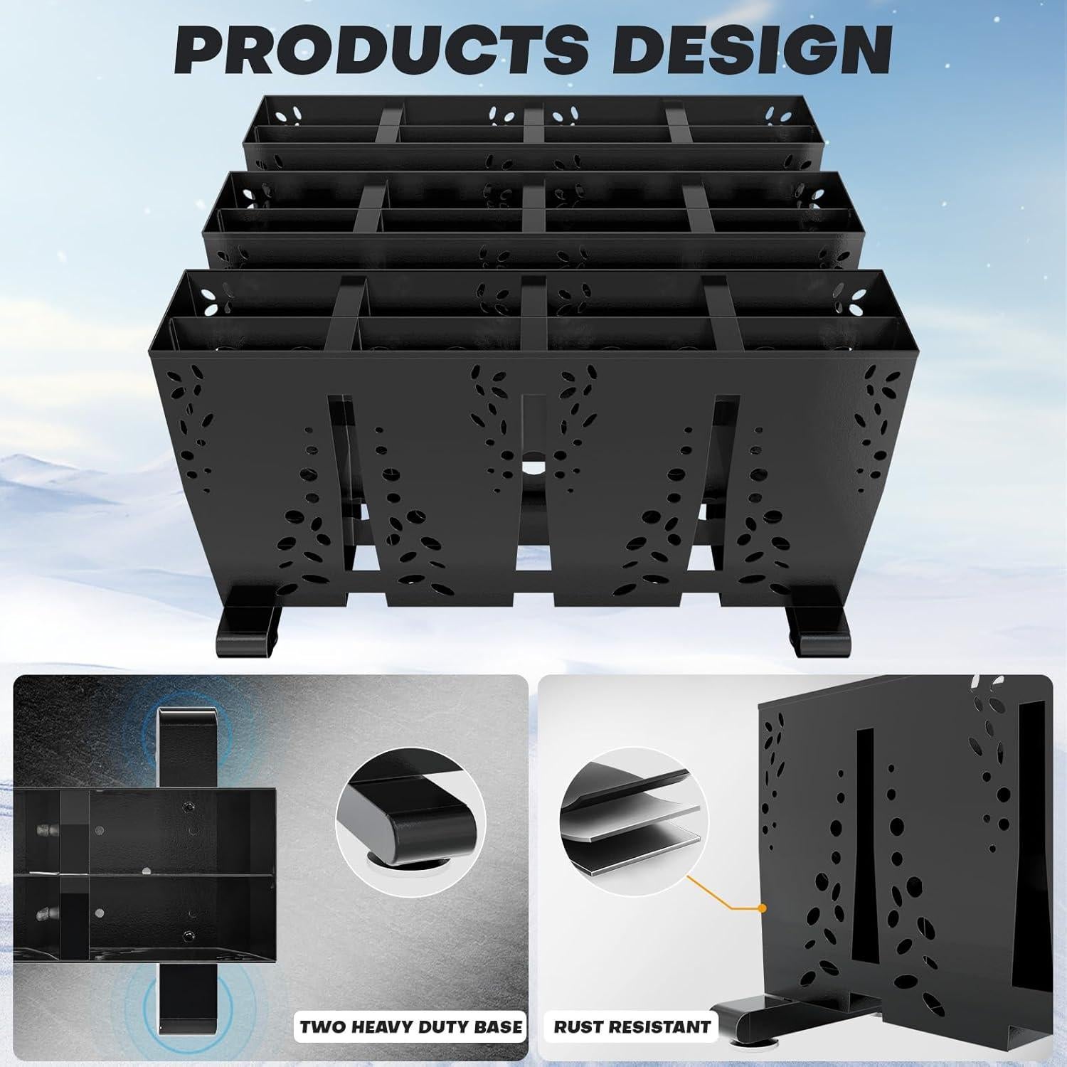 Soporte para Esquís TOCRETOARE para 12 Pares - Acero Resistente