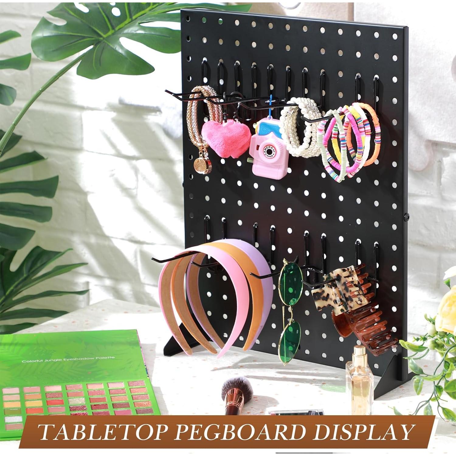 Soporte de Exhibición de Tablero Perforado Moxweyeni 4 Pcs 43x33cm Negro