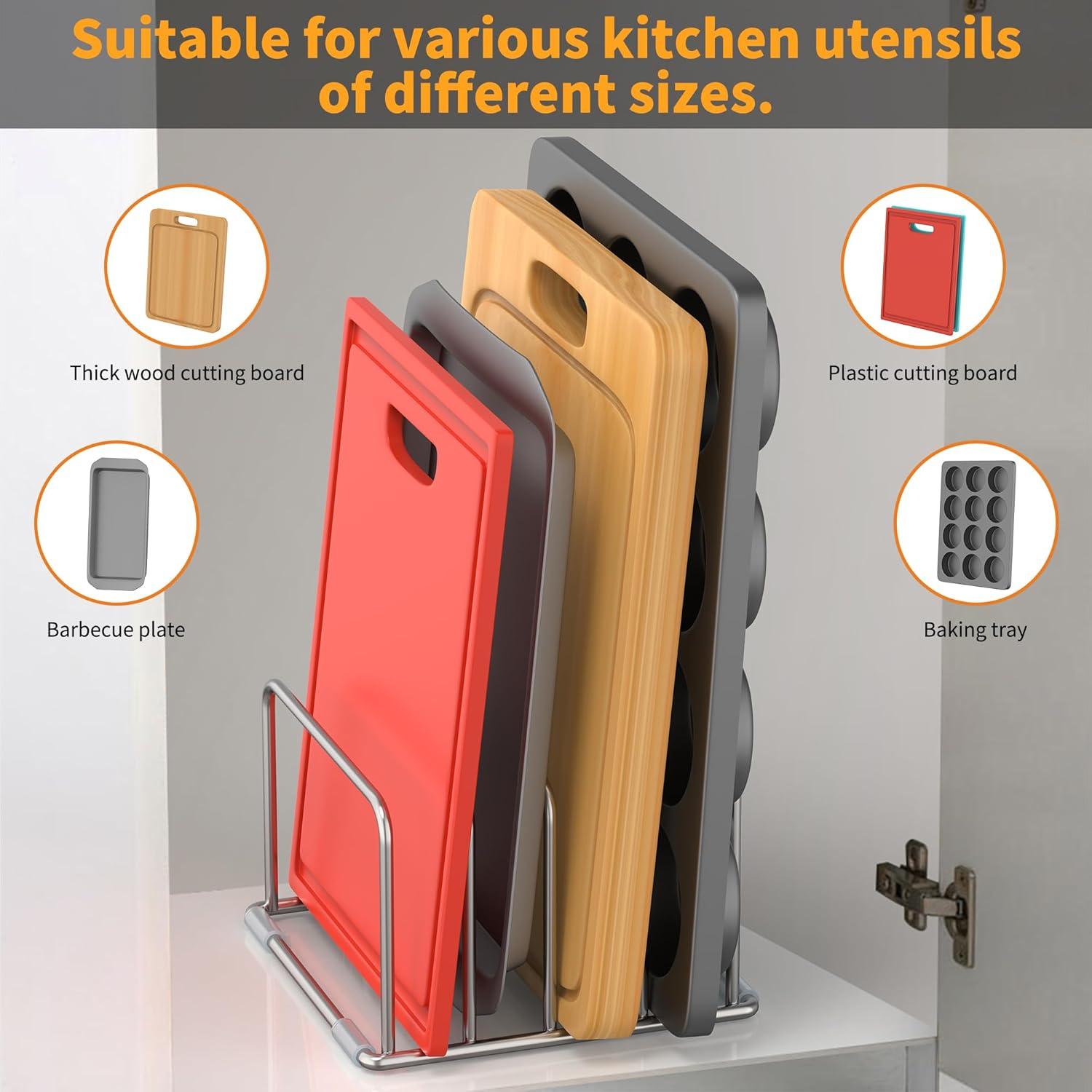 Organizador de Tabla de Cortar VAEKUCEAN 2 PCS Acero Inoxidable