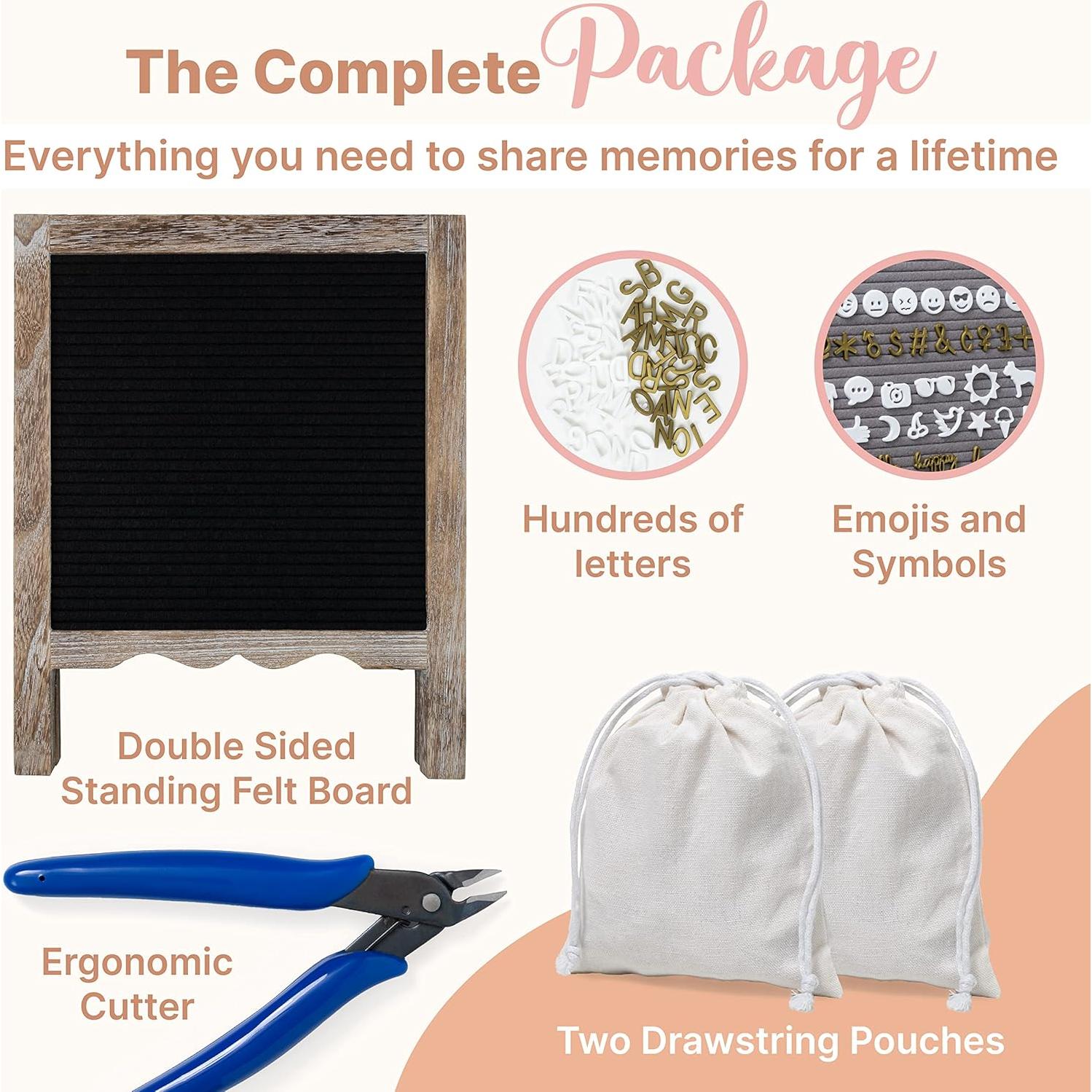 Tablero de Letras Doble Cara QingE 36x29 cm 725 Caracteres