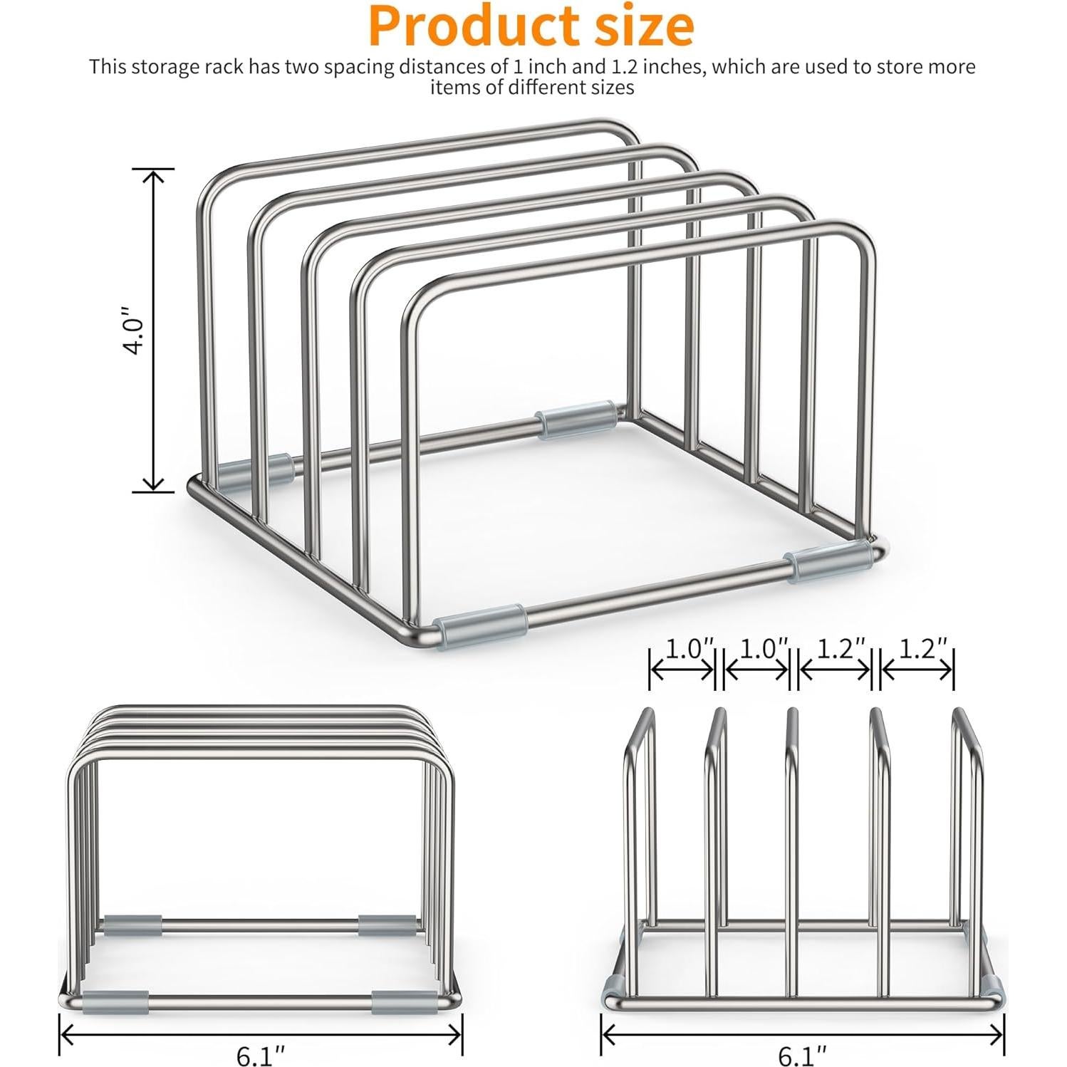 Soporte Organizador de Tabla de Cortar LAEMYFYRE Acero Inoxidable