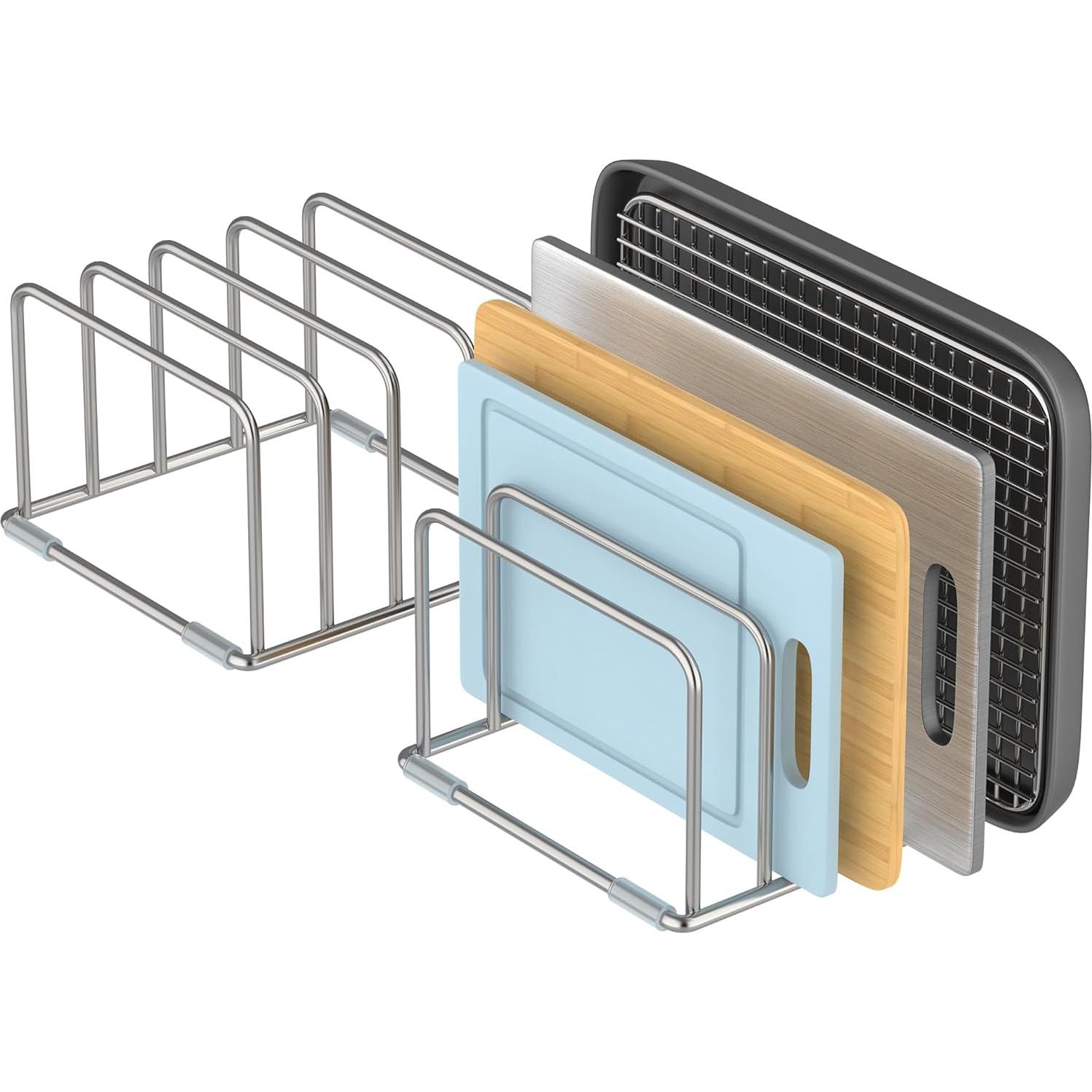 Soporte Organizador de Tabla de Cortar LAEMYFYRE Acero Inoxidable