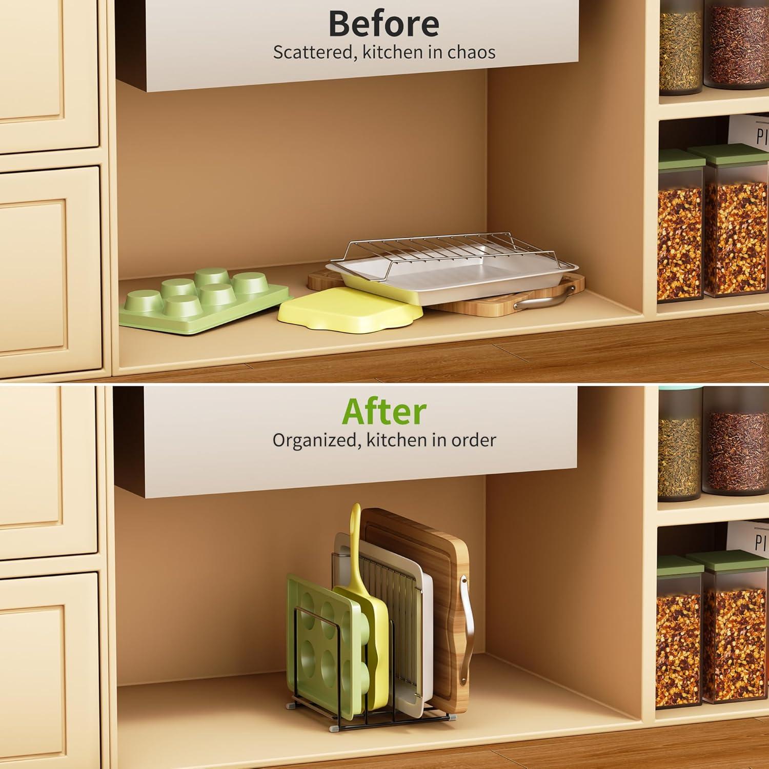 Organizador de Cocina PLUVON 2PCS Grande para Tablas y Sartenes