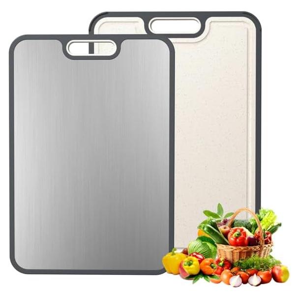 Tabla de Cortar Reversible CreaCare Titanio GR2 38x25cm