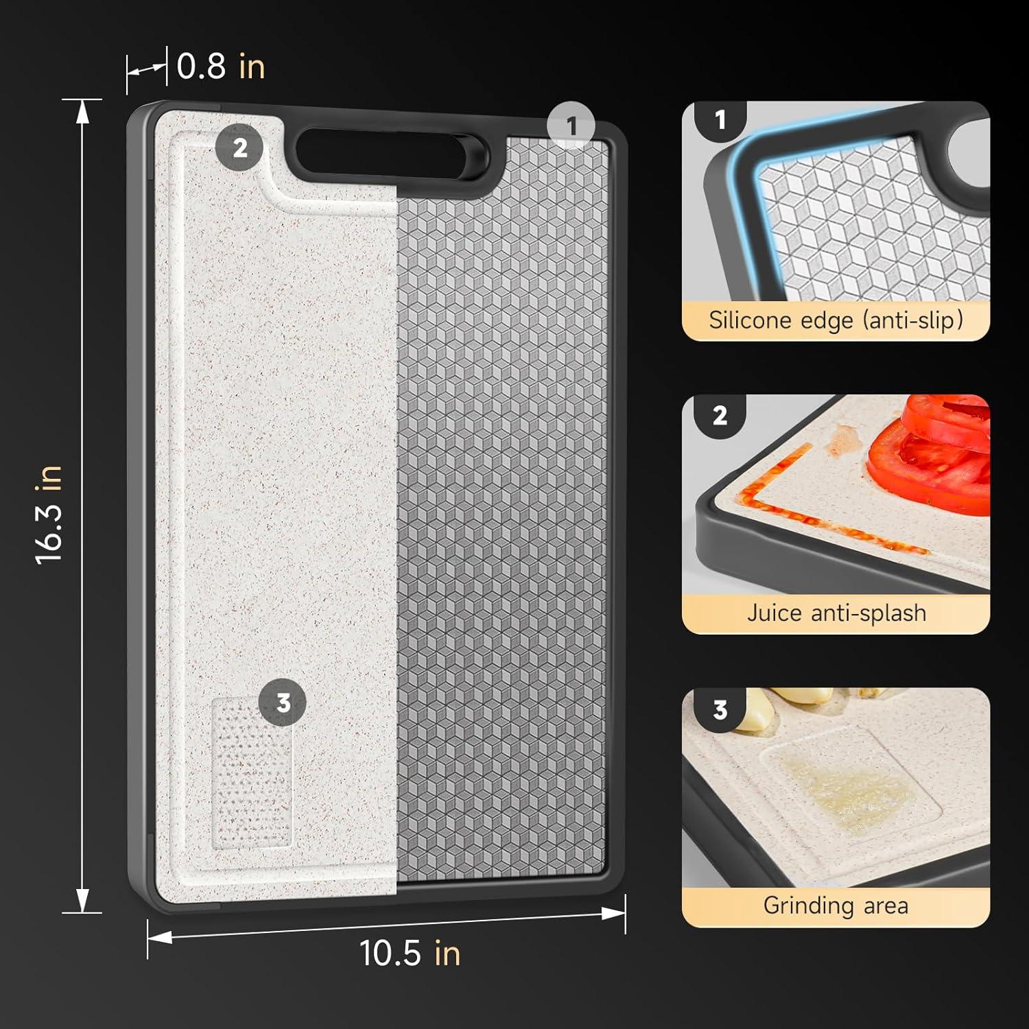 Tabla de Cortar Doble Cara IGOYE Acero Inoxidable 316 41.4x26.7cm