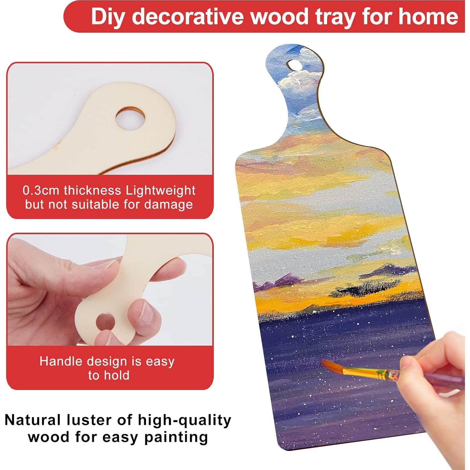 48 Mini Tablas de Cortar de Madera Patscorai 24x8.9 cm