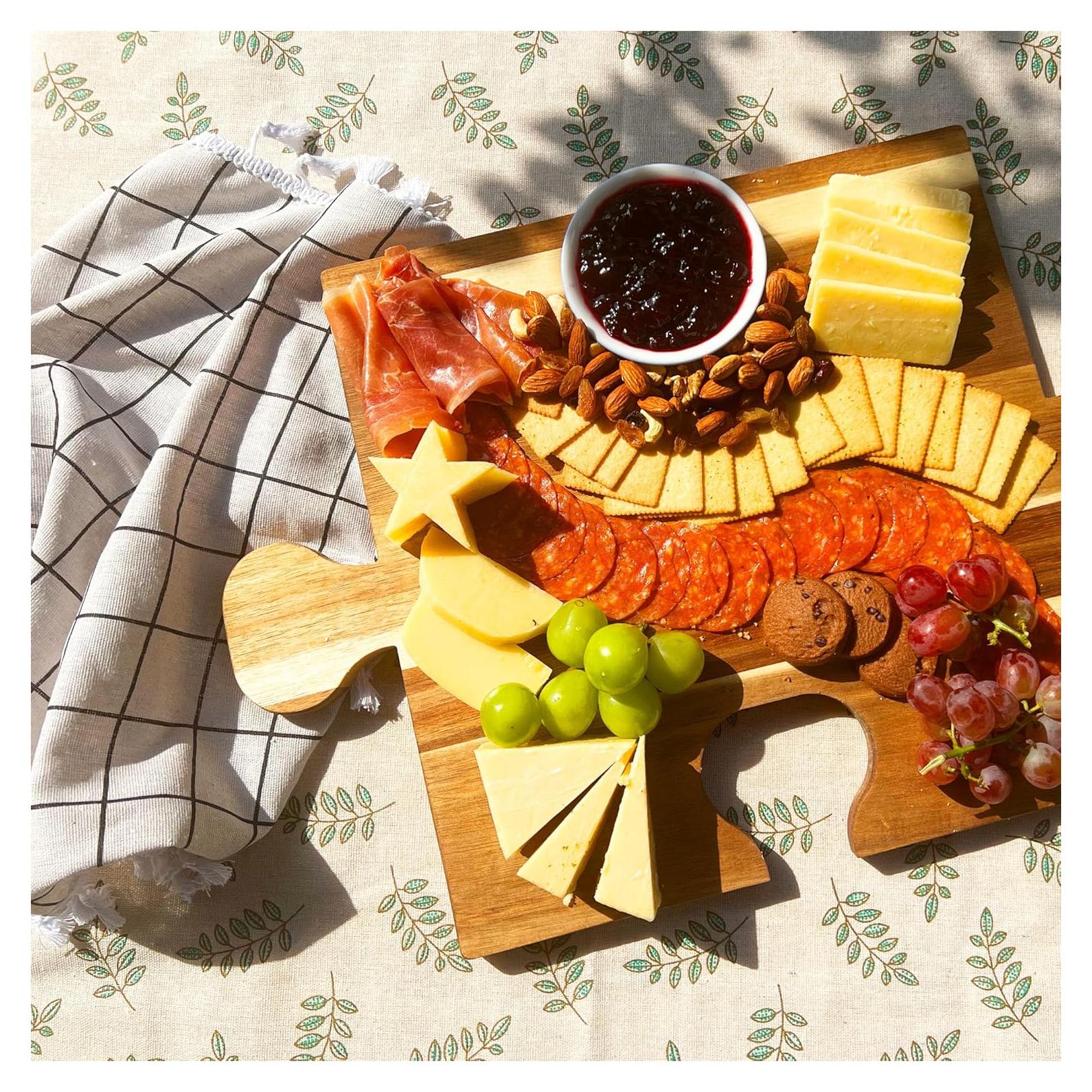 Juego de Tablas de Charcutería Stoneandegg - Madera Acacia, 2 Piezas