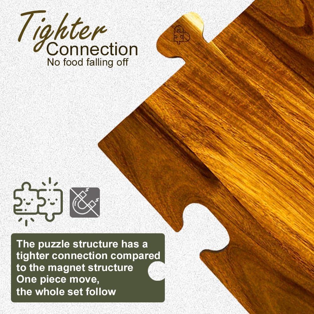 Juego de Tablas de Charcutería Stoneandegg - Madera Acacia, 2 Piezas