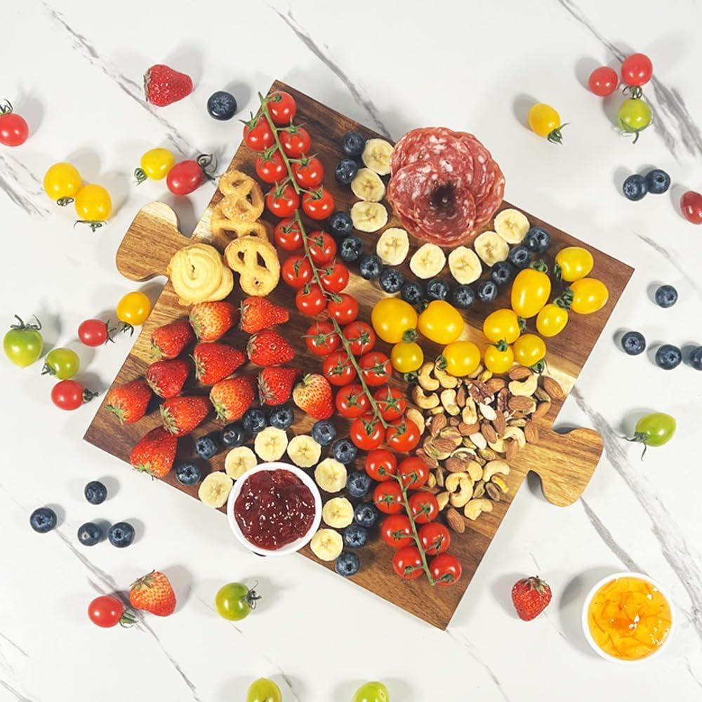 Juego de Tablas de Charcutería Stoneandegg - Madera Acacia, 2 Piezas