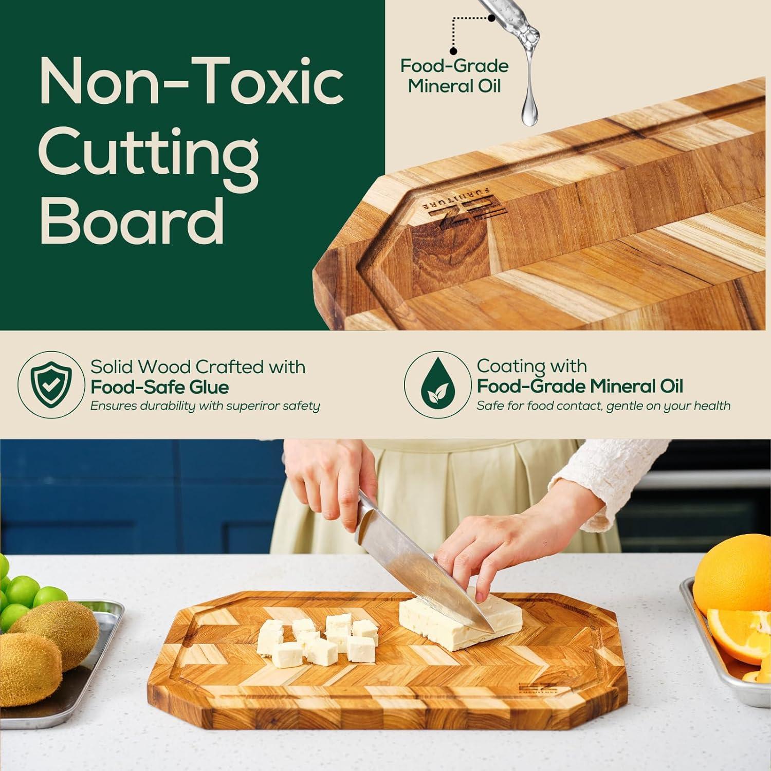 Tabla de Cortar de Madera Teak EZ FURNITURE 35.56x25.4cm