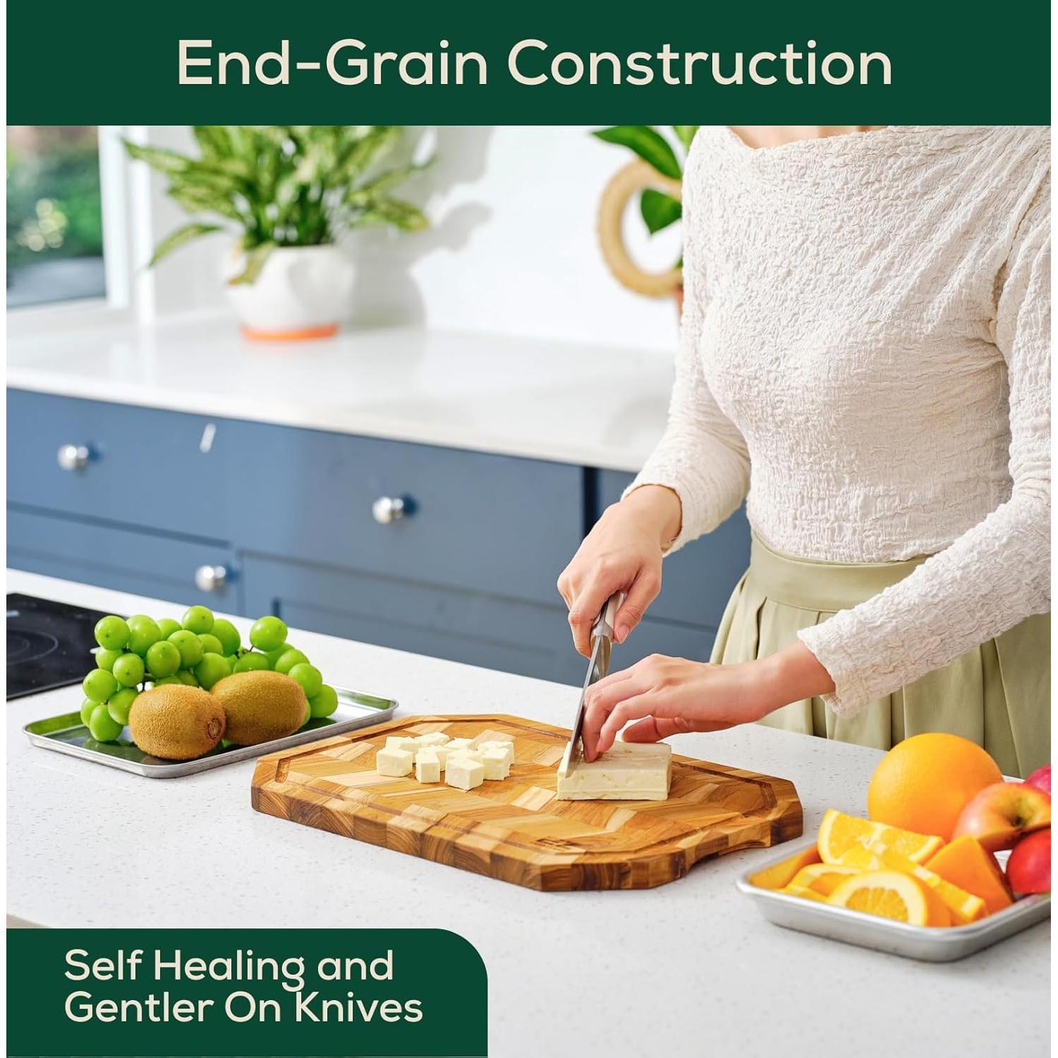 Tabla de Cortar de Madera Teak EZ FURNITURE 35.56x25.4cm