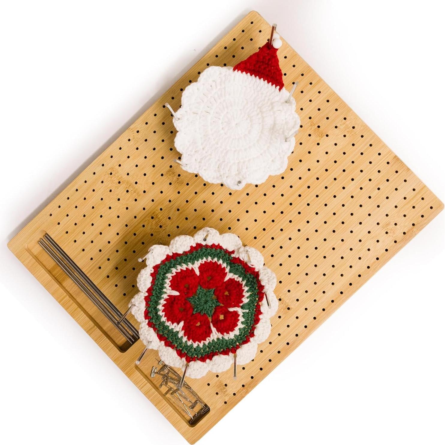 Tablero de Bloqueo de Crochet Adnkwolivt 33x30 cm con 15 Clavos