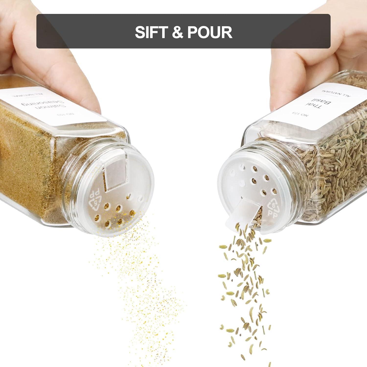 Organizador de Cajón de Especias KitHero con 24 Tarros y 216 Etiquetas