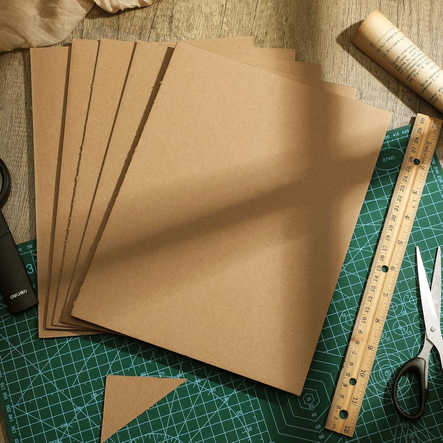 30 Hojas de Cartón Kraft 21.6 x 28 cm 70 Puntos Manualidades