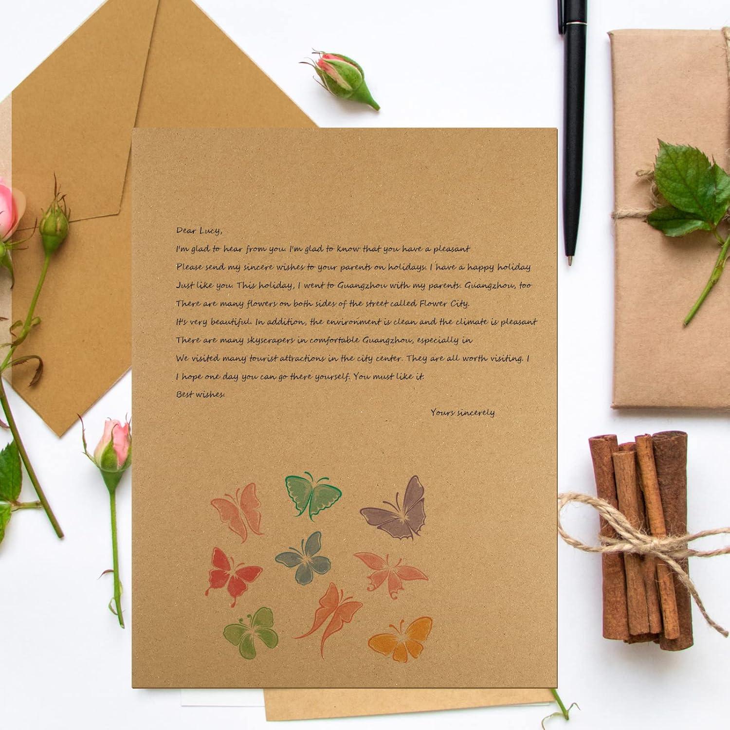 30 Hojas de Cartón Kraft 21.6 x 28 cm 70 Puntos Manualidades