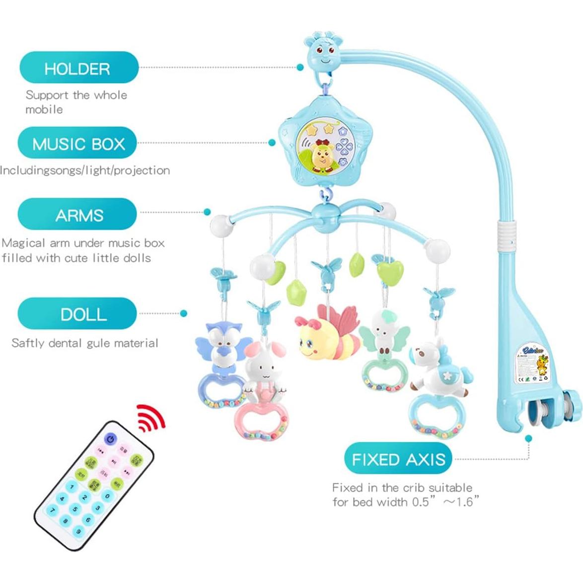 Móvil para Cuna Caterbee AMEC8021 con Proyector y Control Remoto