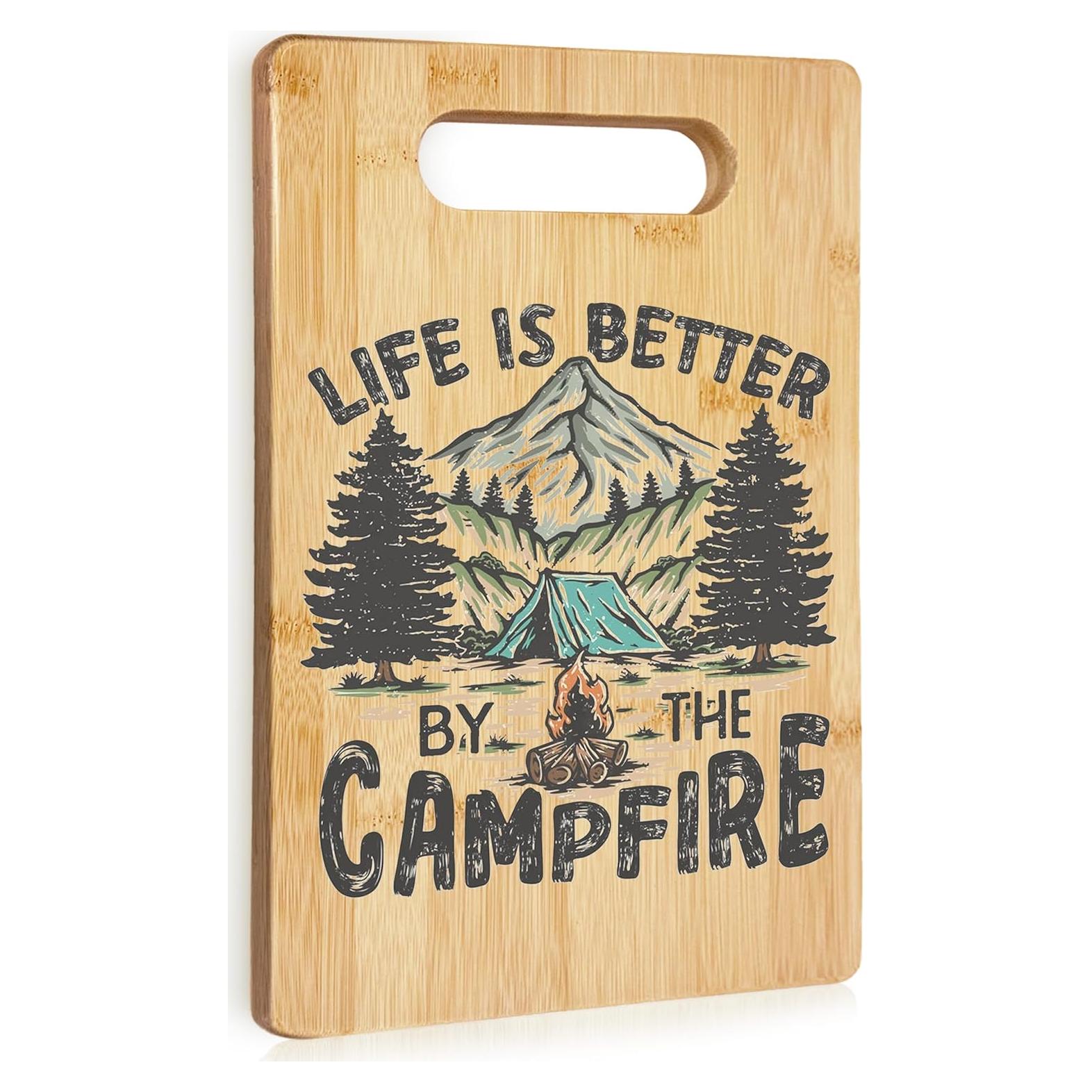 Tabla de Cortar de Bambú RYYCDOI 29.5x19.3 cm para Camping