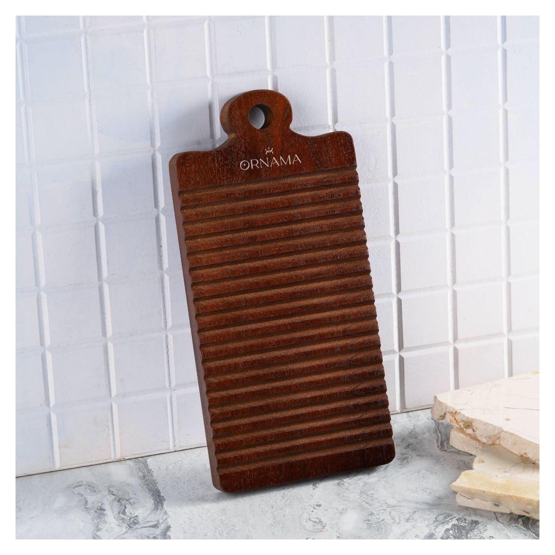Tabla de Lavado de Madera de Acacia ORNAMA 30x15 cm
