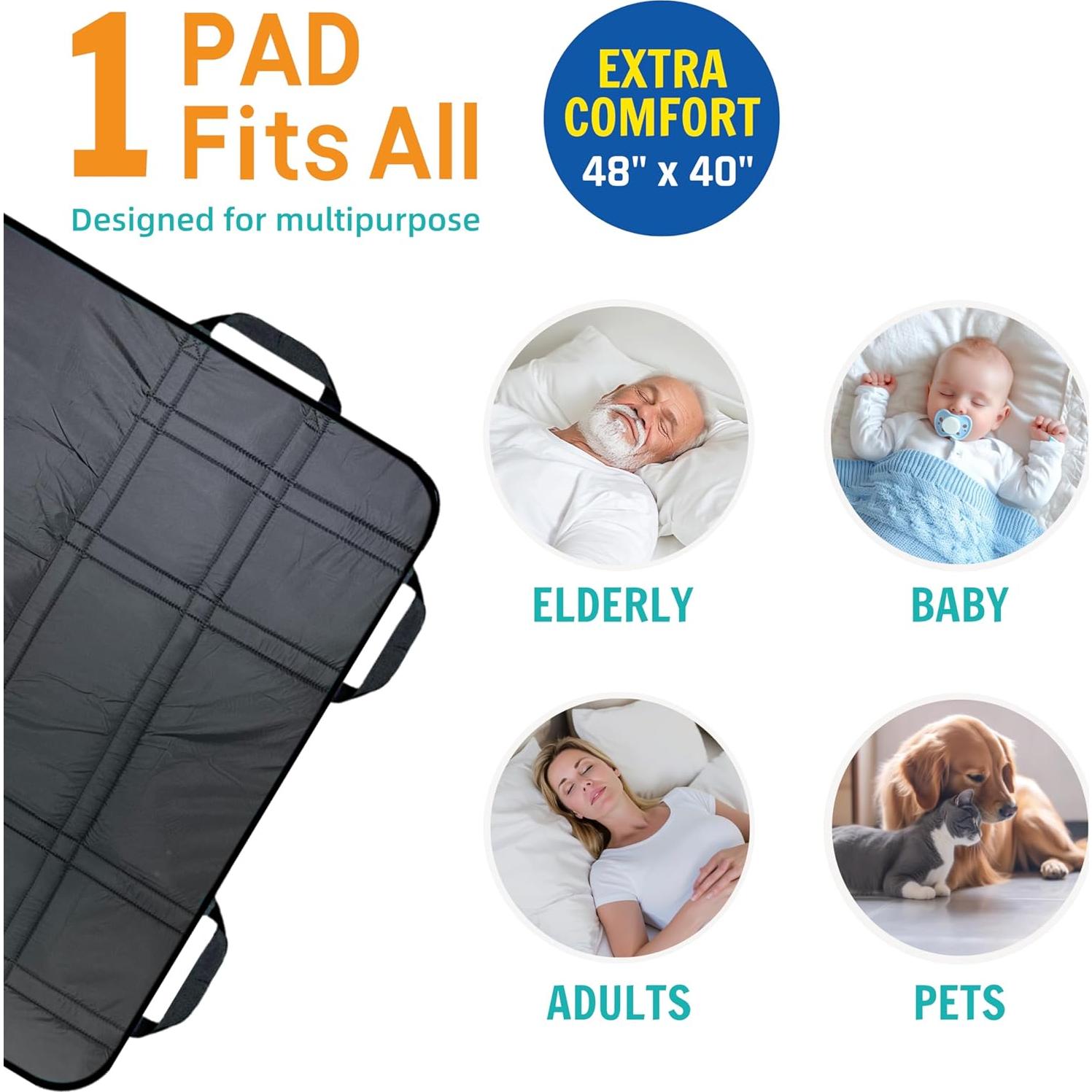 Almohadilla de Cama NurtureCare 3 Capas 120x100cm Impermeable