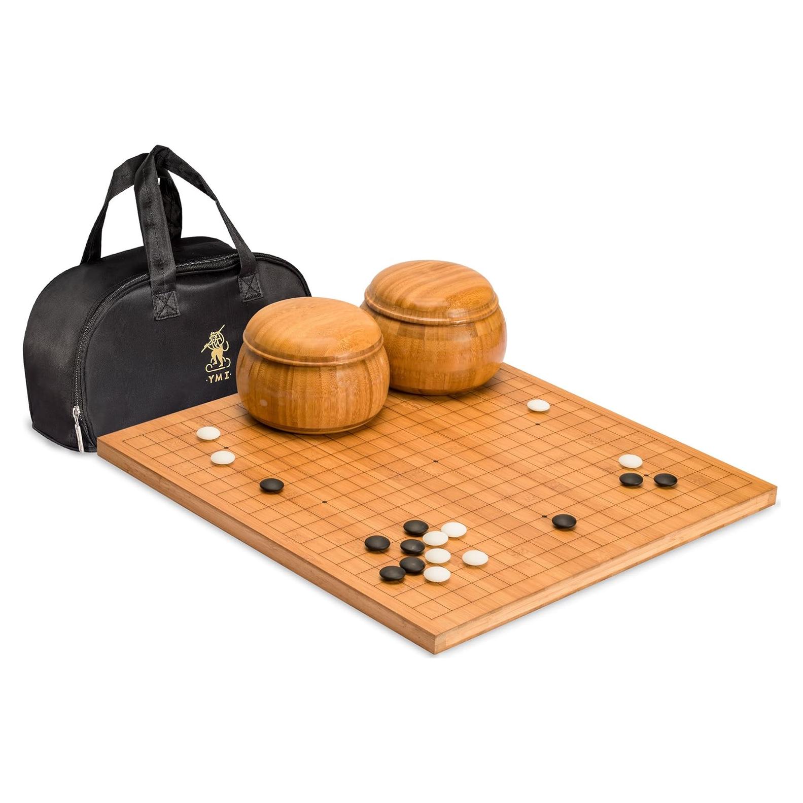 Juego de Go Bambú Yellow Mountain 19x19 y 13x13 con Piedras Yunzi