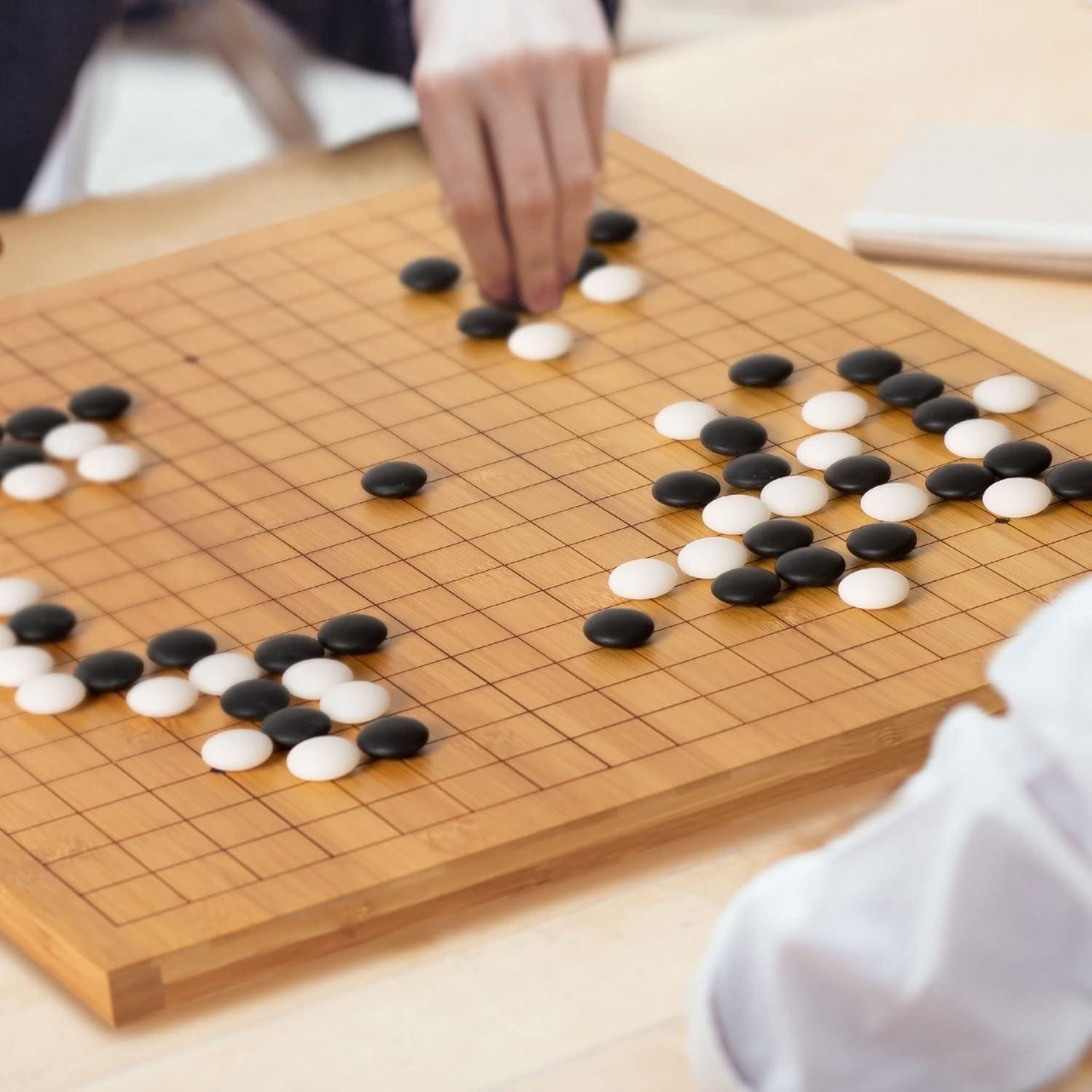 Juego de Go Bambú Yellow Mountain 19x19 y 13x13 con Piedras Yunzi