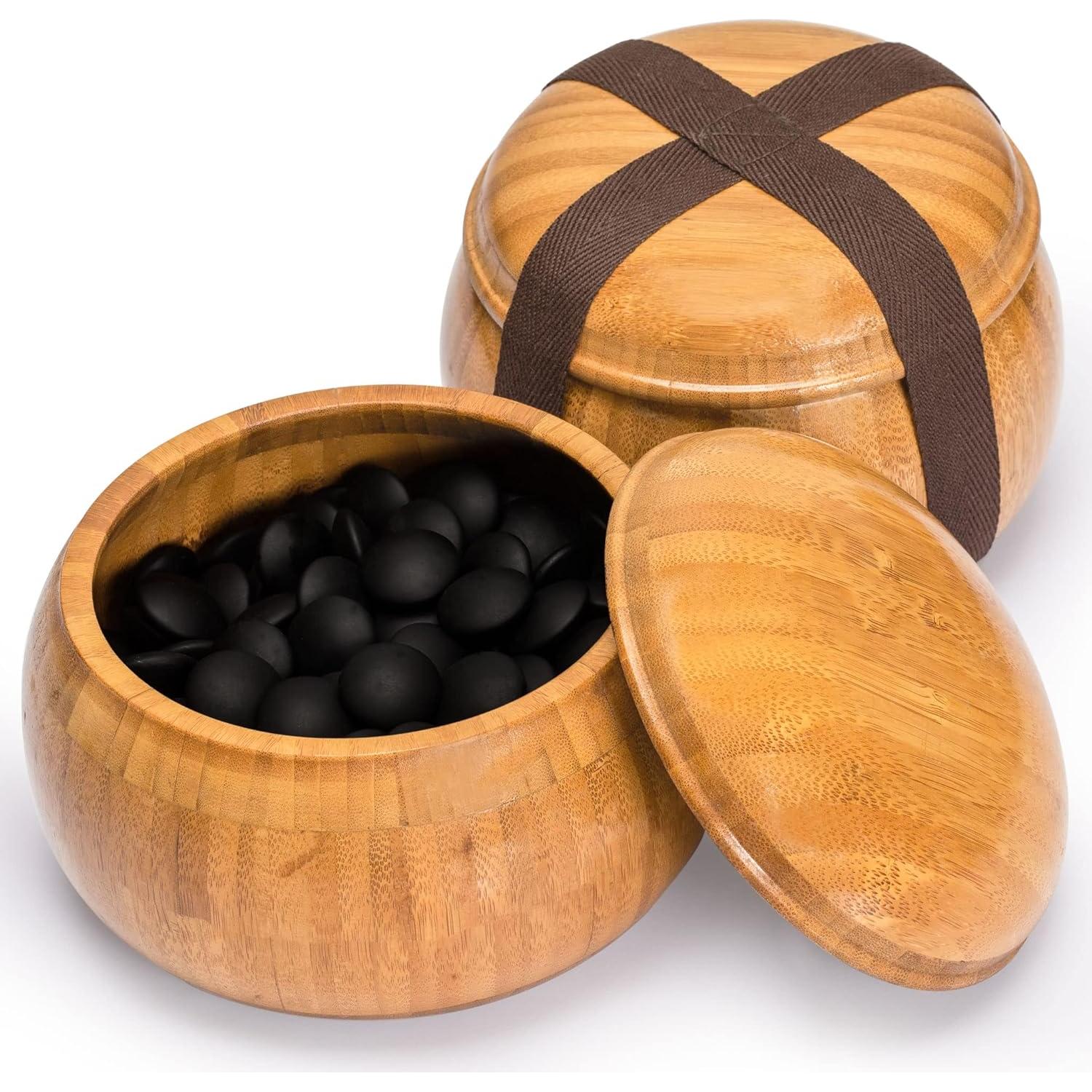 Juego de Go Bambú Yellow Mountain 19x19 y 13x13 con Piedras Yunzi