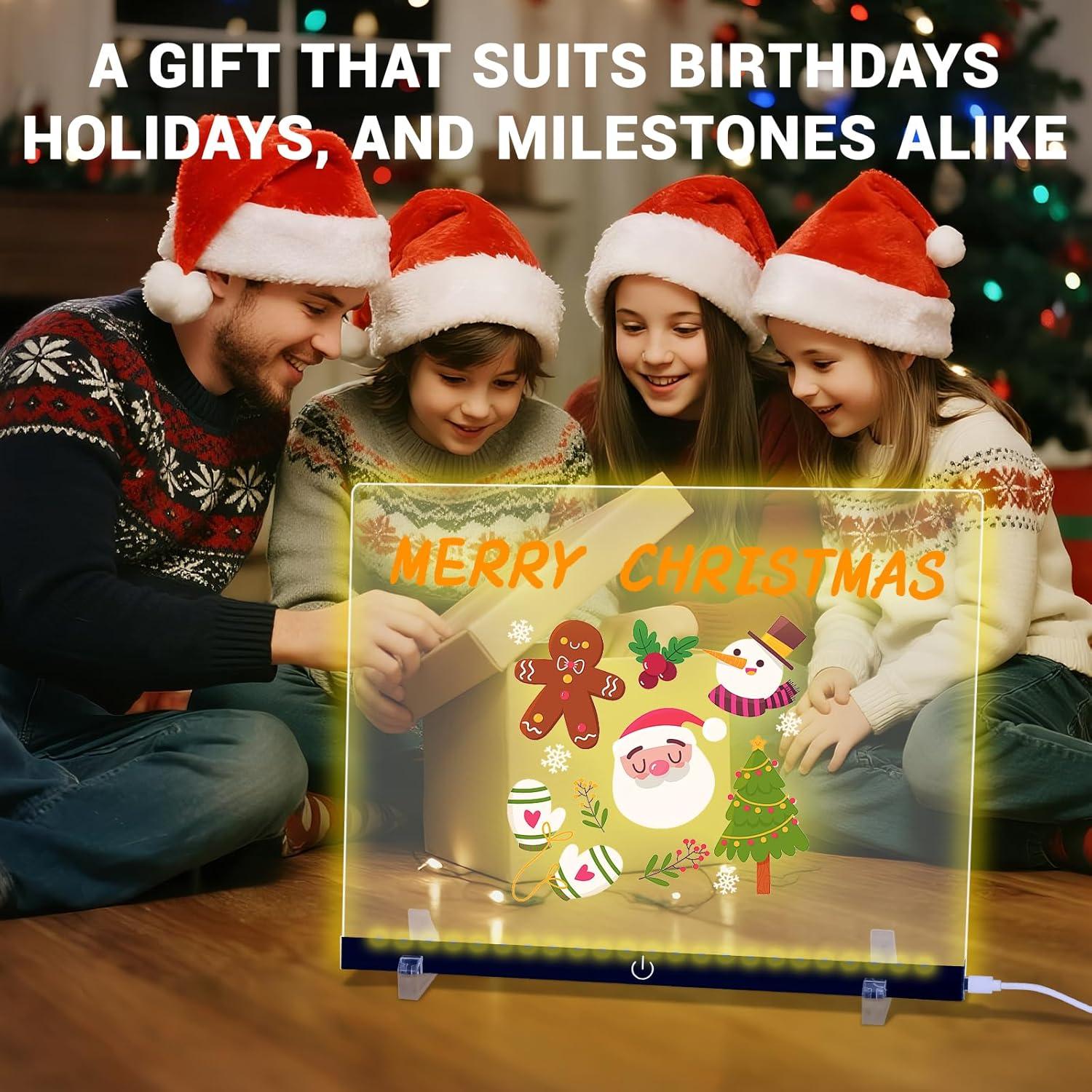 Tablero de Notas LED Wooshneesham 35.8x27.7cm 16 Colores