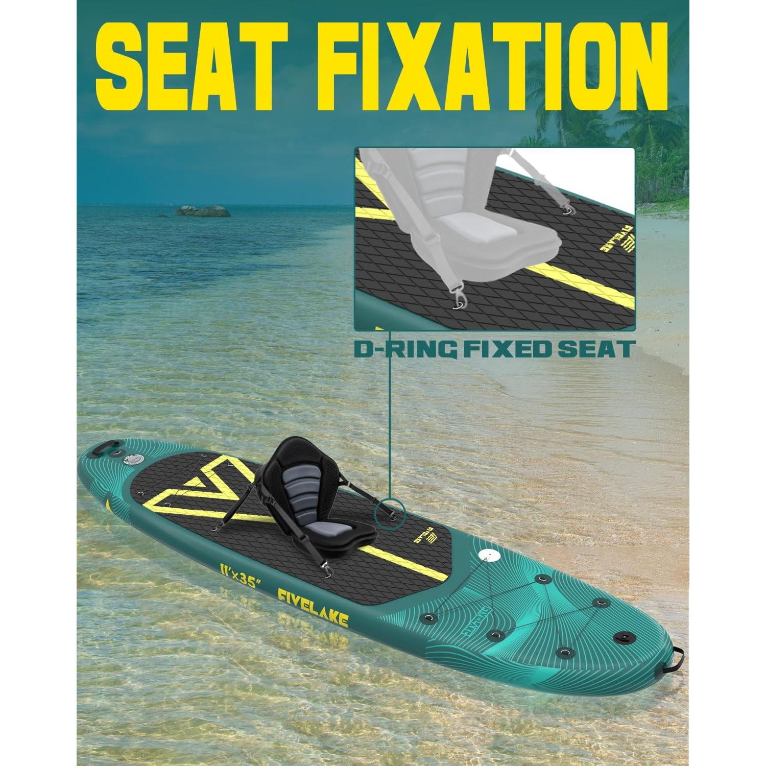 Tabla de Paddle Inflable FIVELAKE 335x89x15cm 195kg Verde