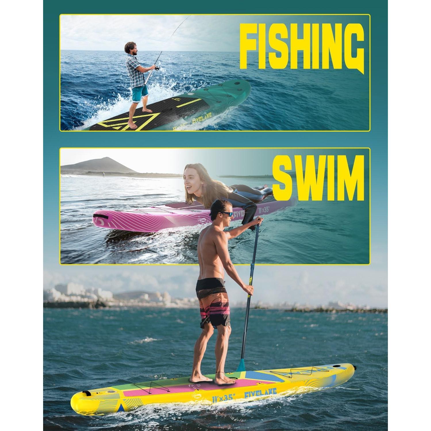 Tabla de Paddle Inflable FIVELAKE 335x89x15cm 195kg Verde