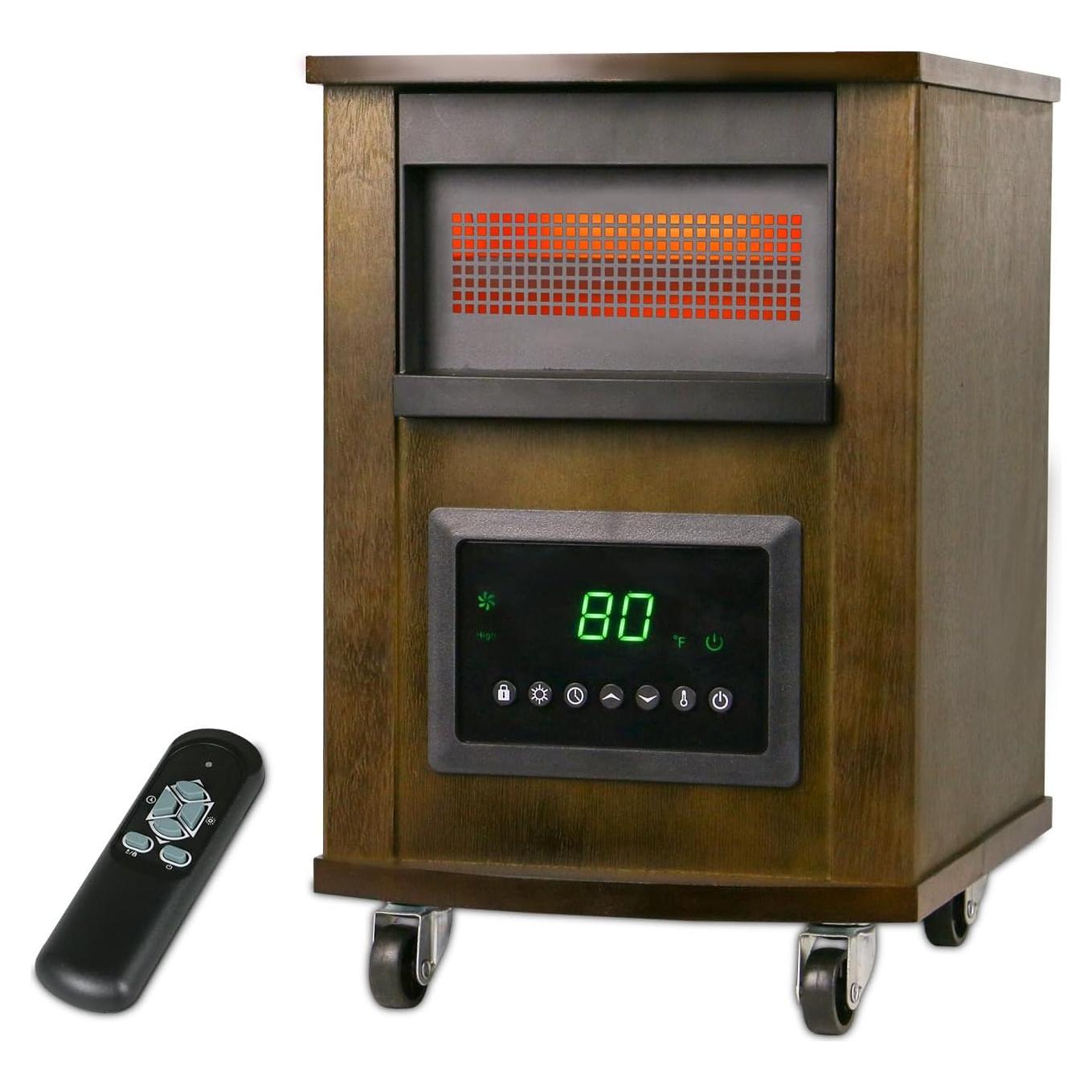 Calefactor Infrarrojo WEWARM 1500W con Control Remoto y Ruedas