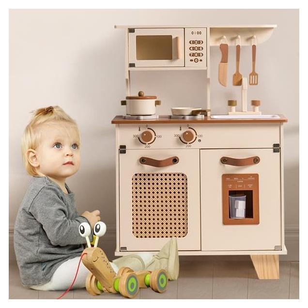 Juego de Cocina de Madera ROBUD Mocha para Niños 3-8 Años