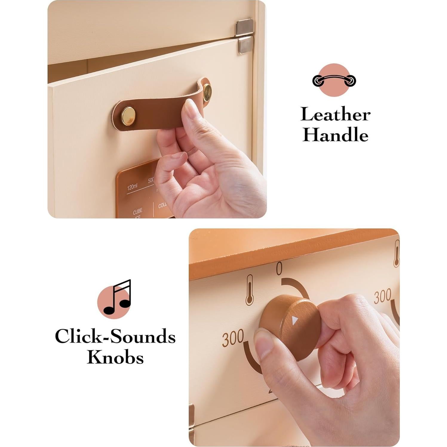 Juego de Cocina de Madera ROBUD Mocha para Niños 3-8 Años