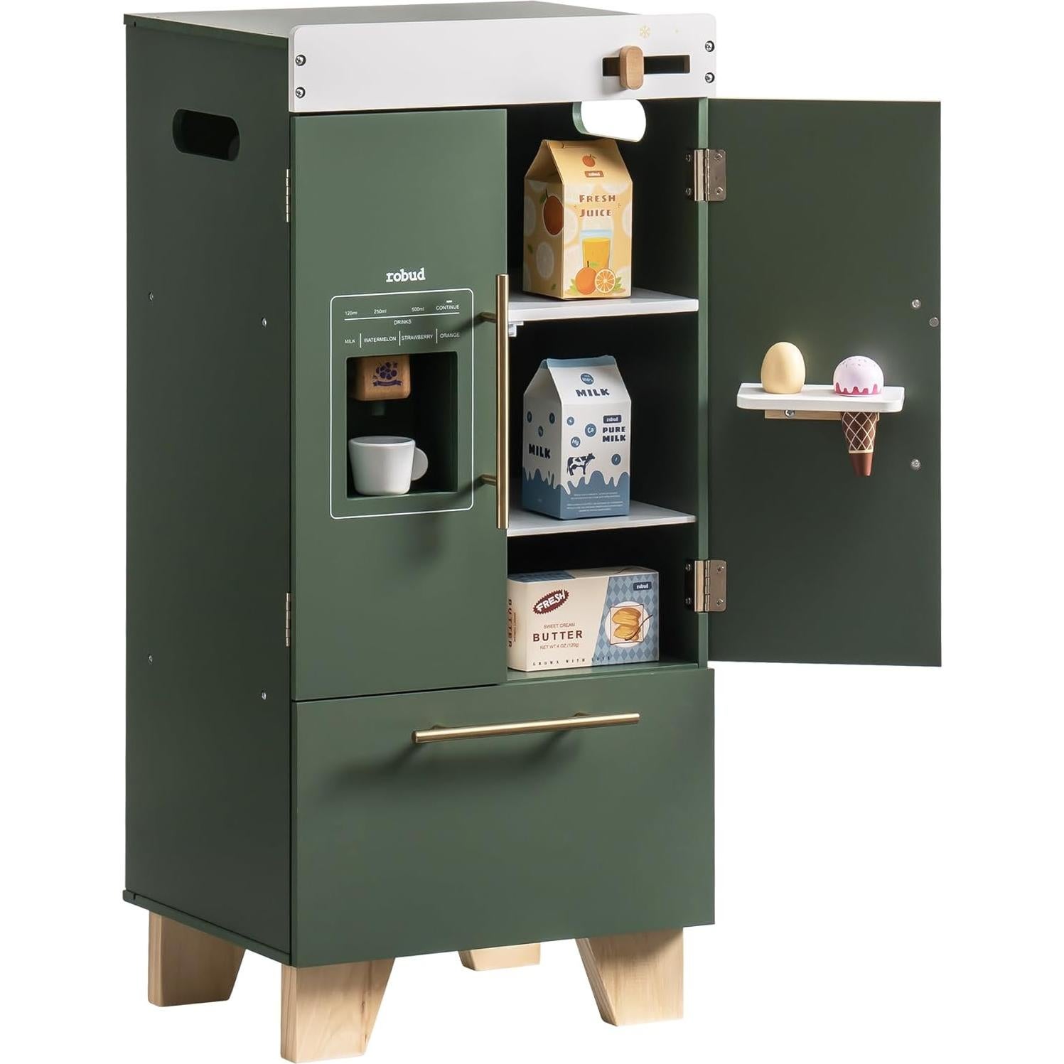 Refrigerador de Juguete ROBUD Verde Vintage 30x38x81cm