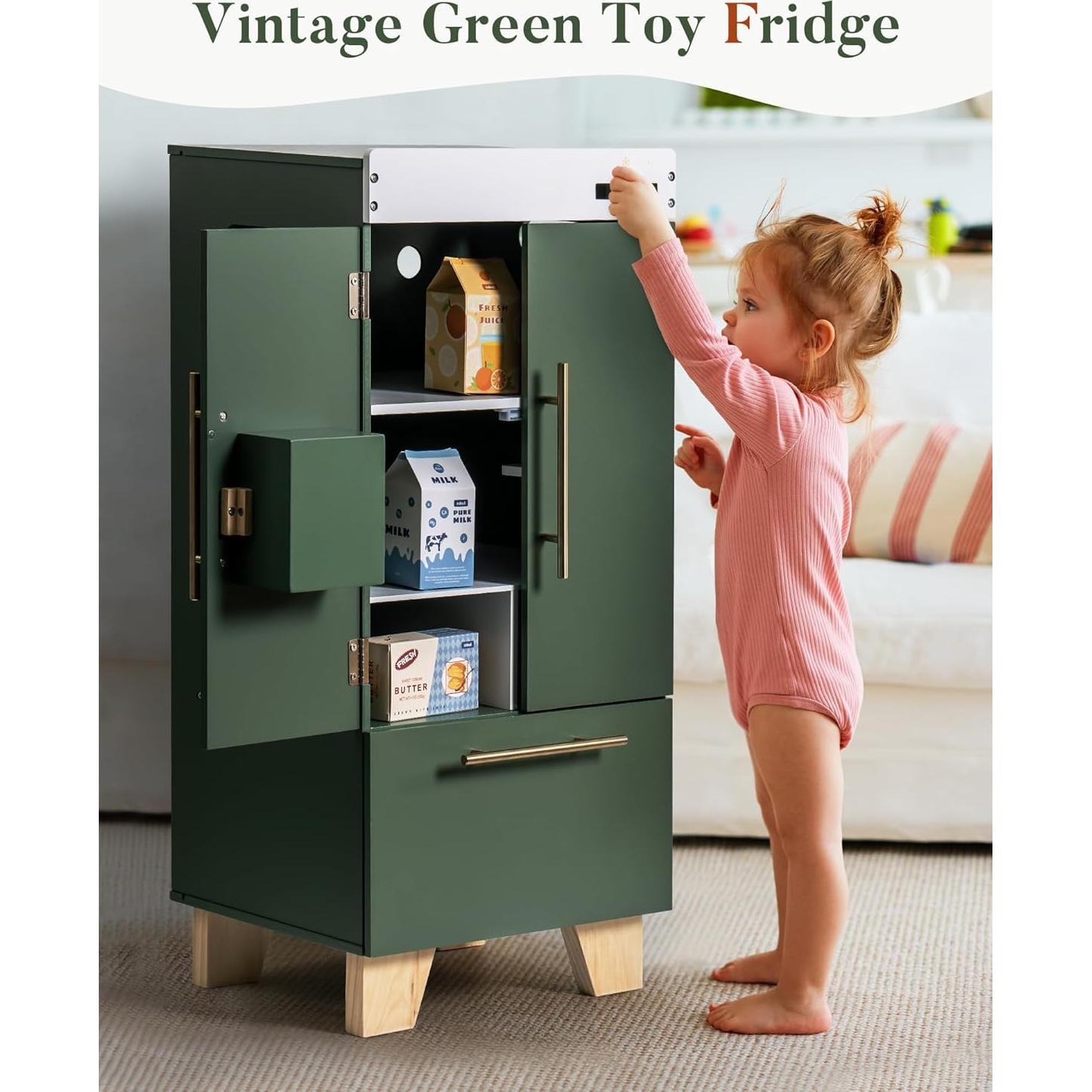Refrigerador de Juguete ROBUD Verde Vintage 30x38x81cm