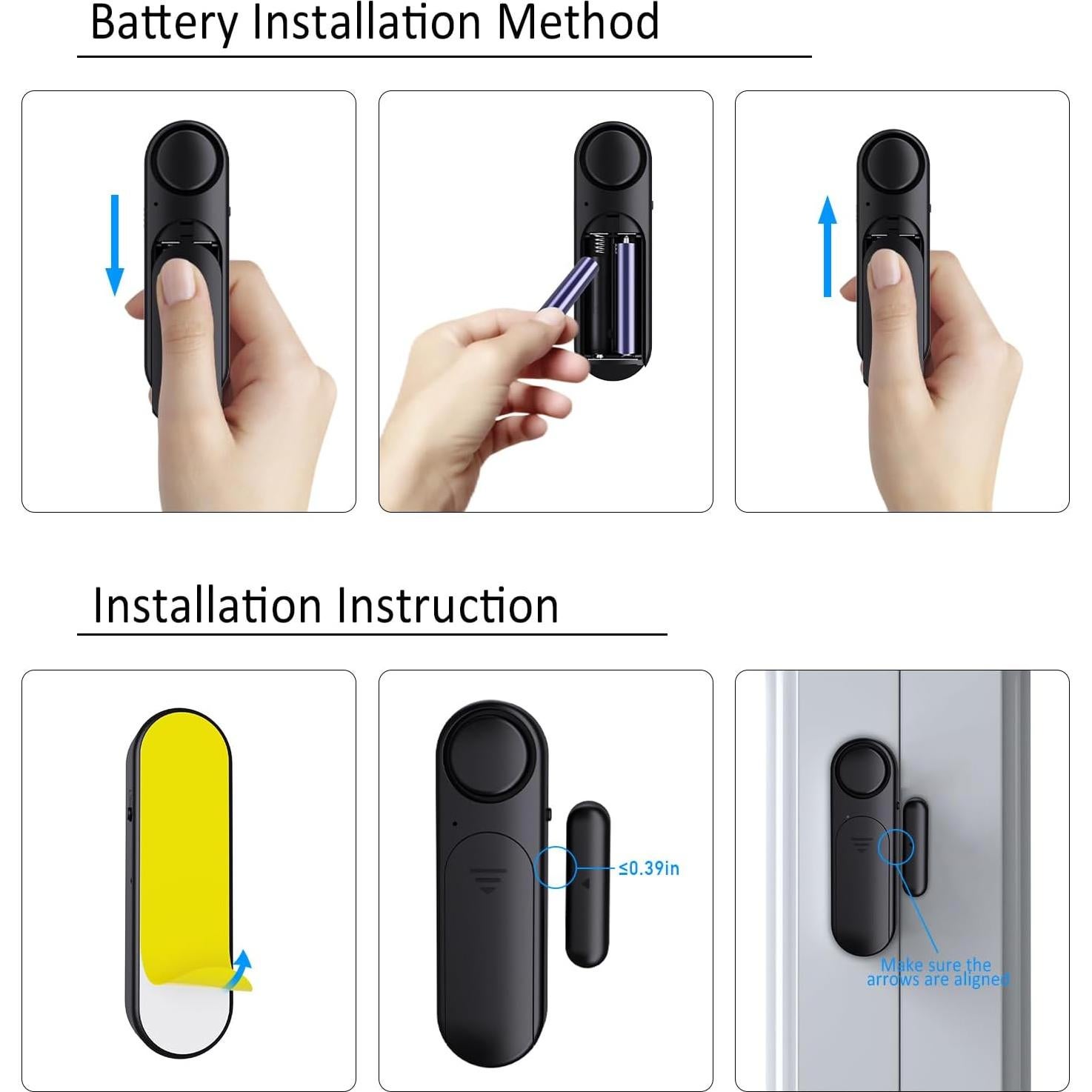 Alarma de Puerta y Ventana METAK con Control Remoto - 2 Sensores