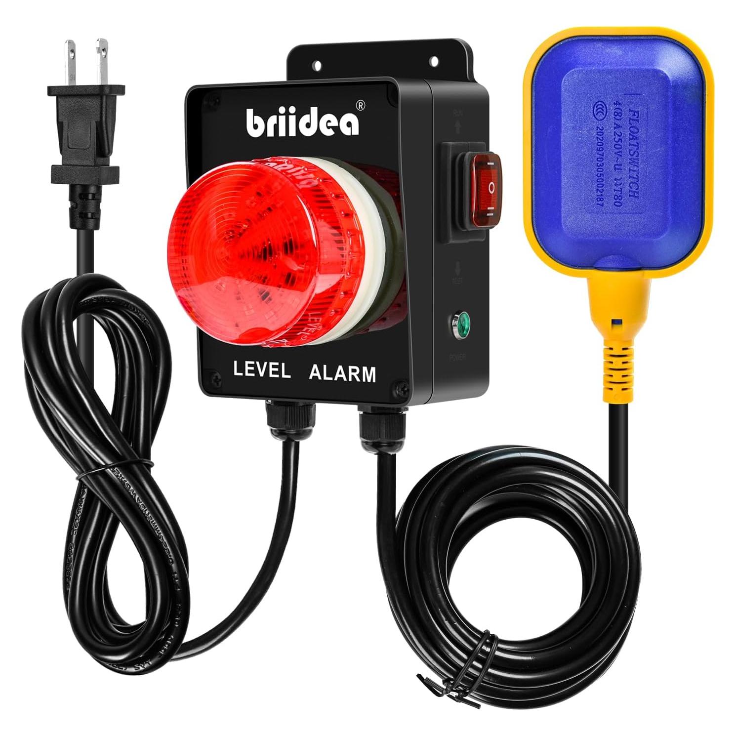 Alarma de Agua Alta Briidea LD-130 con Luz LED y 110dB