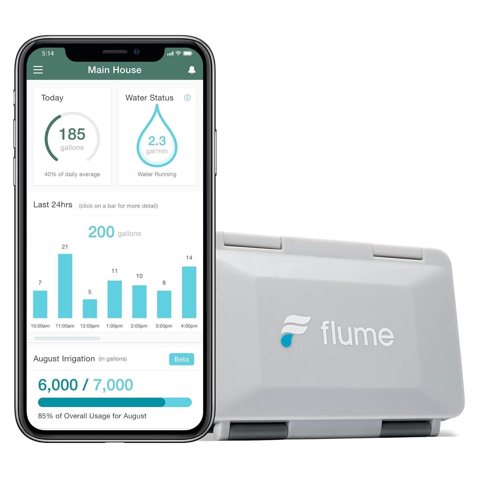 Monitor de Agua Inteligente Flume F2000 - Detección de Fugas y Ahorro